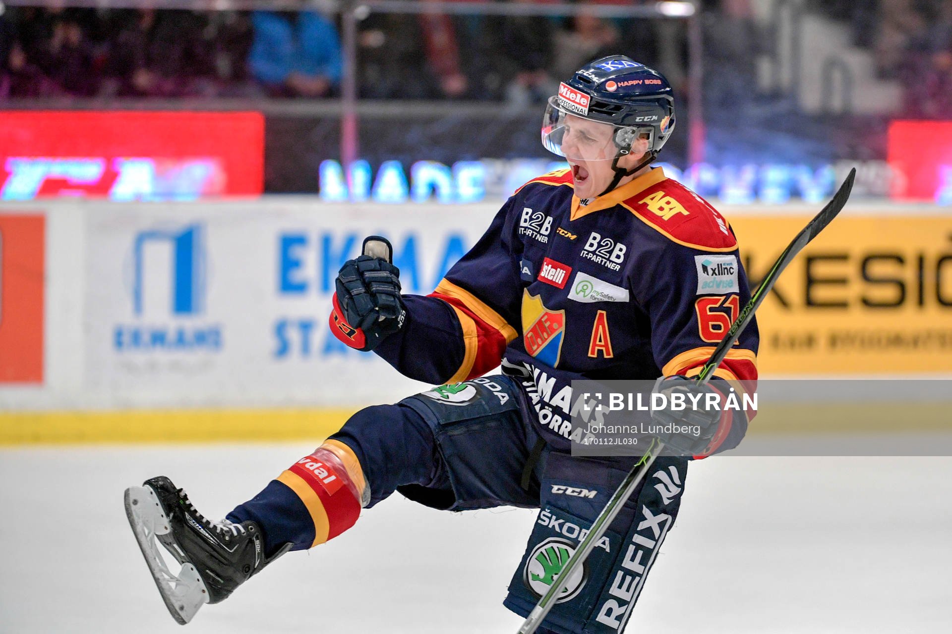 Djurgårdens Markus Ljungh jublar