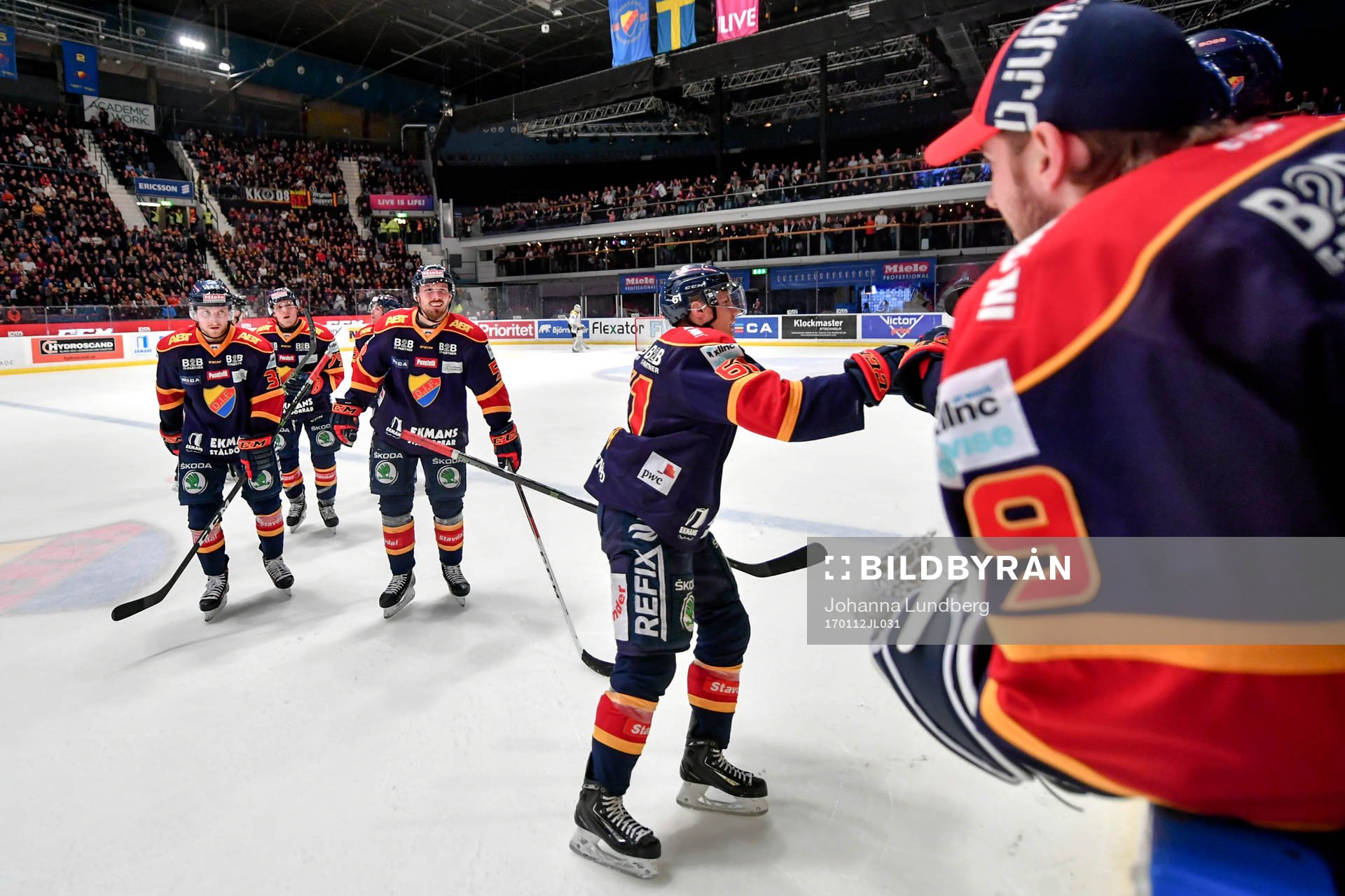 Djurgårdens Markus Ljungh jublar med lagkamrater