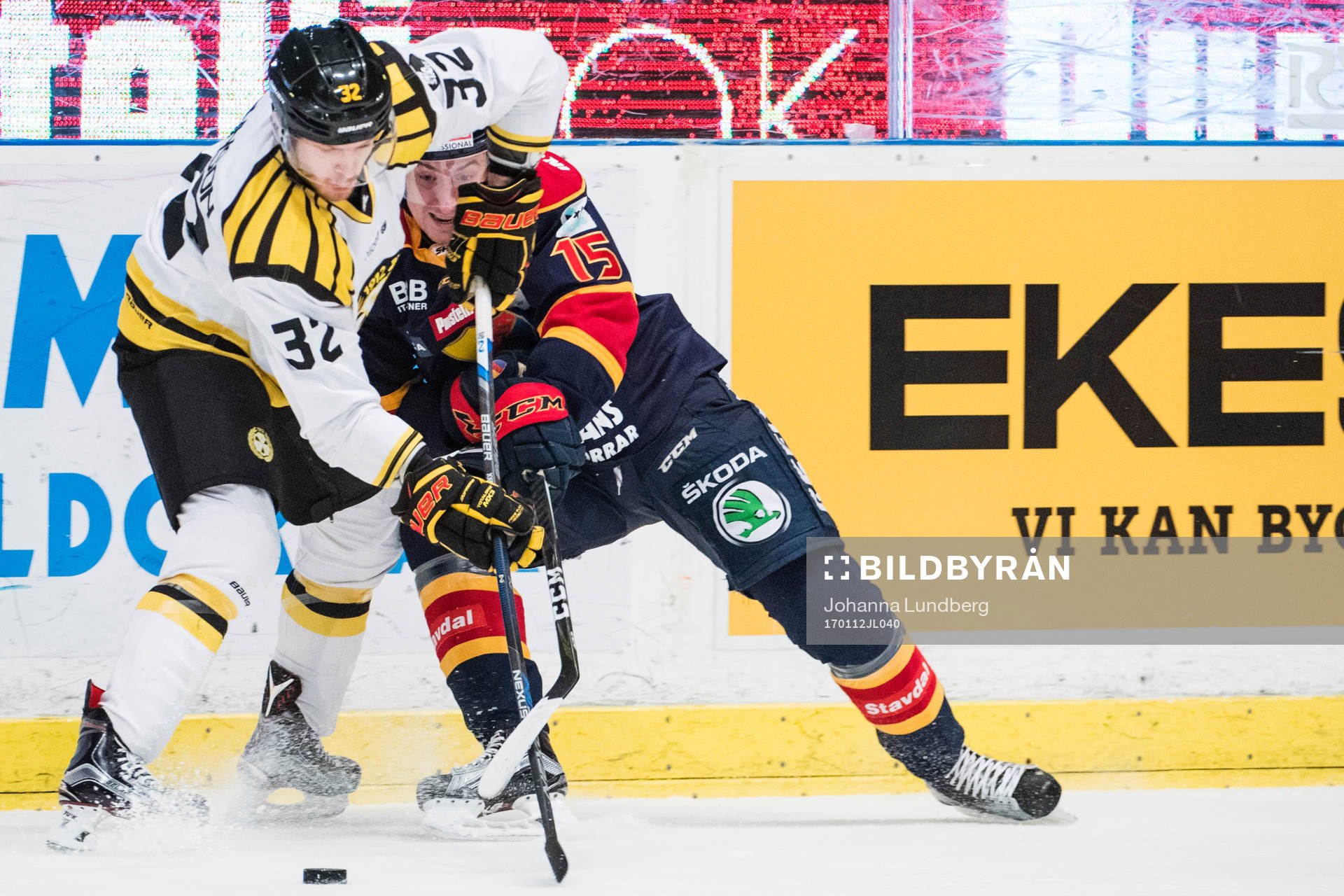 Brynäs Nick Johnson och Djurgårdens Albin Lundin