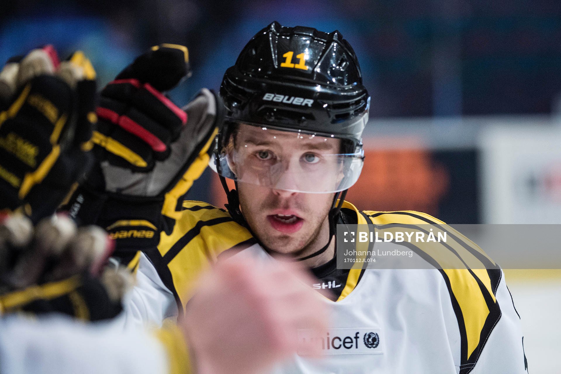 Brynäs Kevin Clark jublar