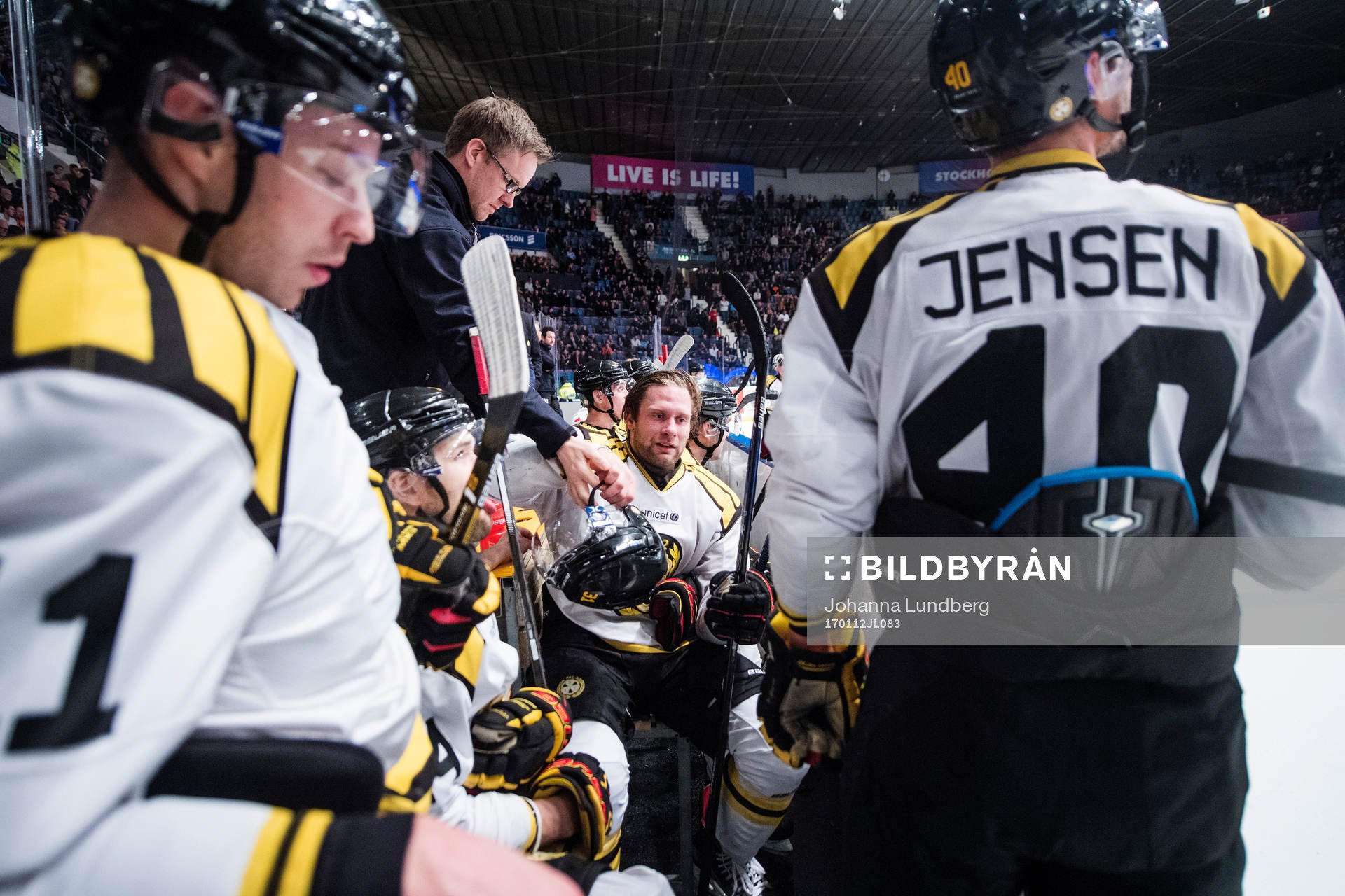 Brynäs Kevin Clark, Nick Johnson och Jesper Jensen på