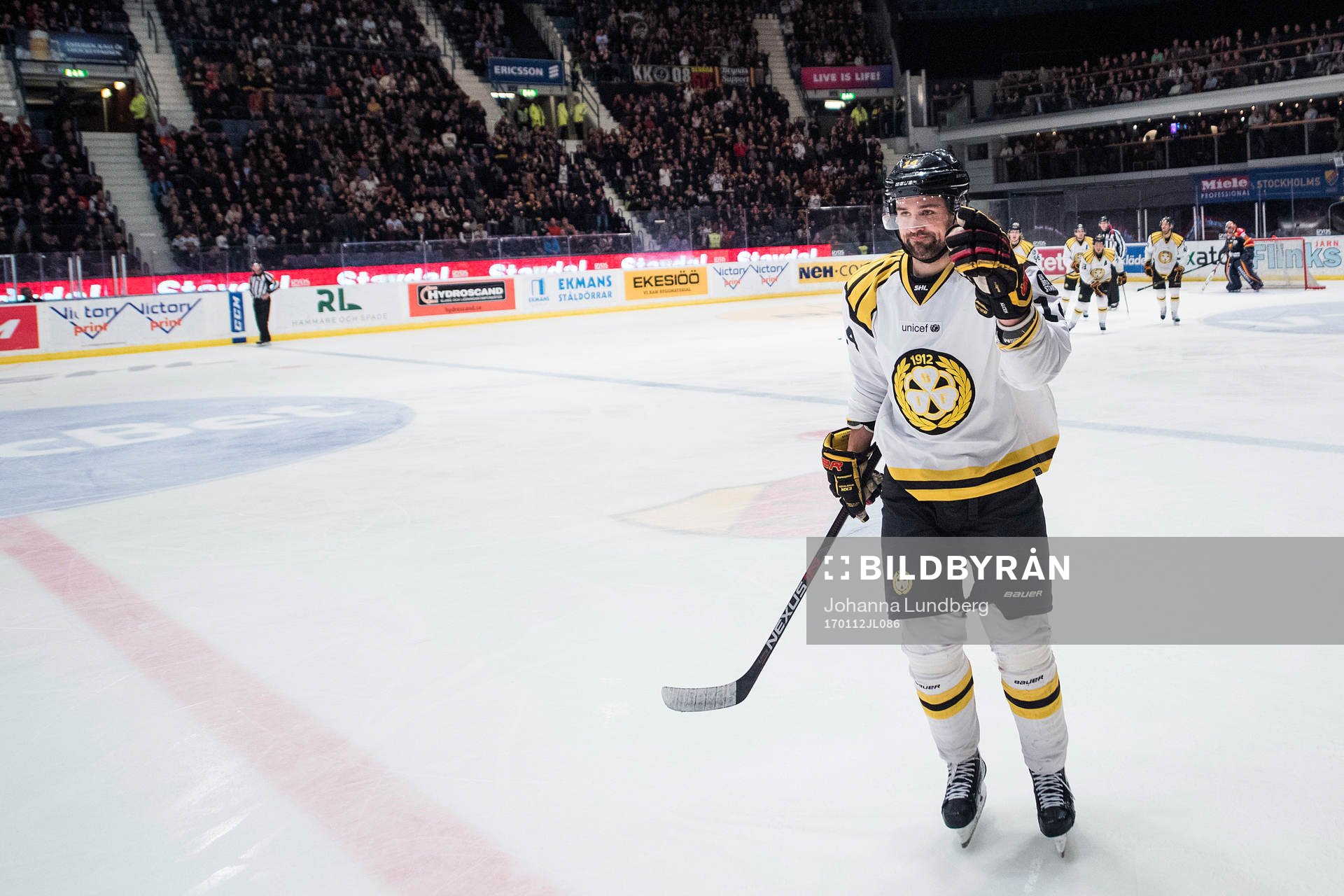 Brynäs Johan Alcén jublar