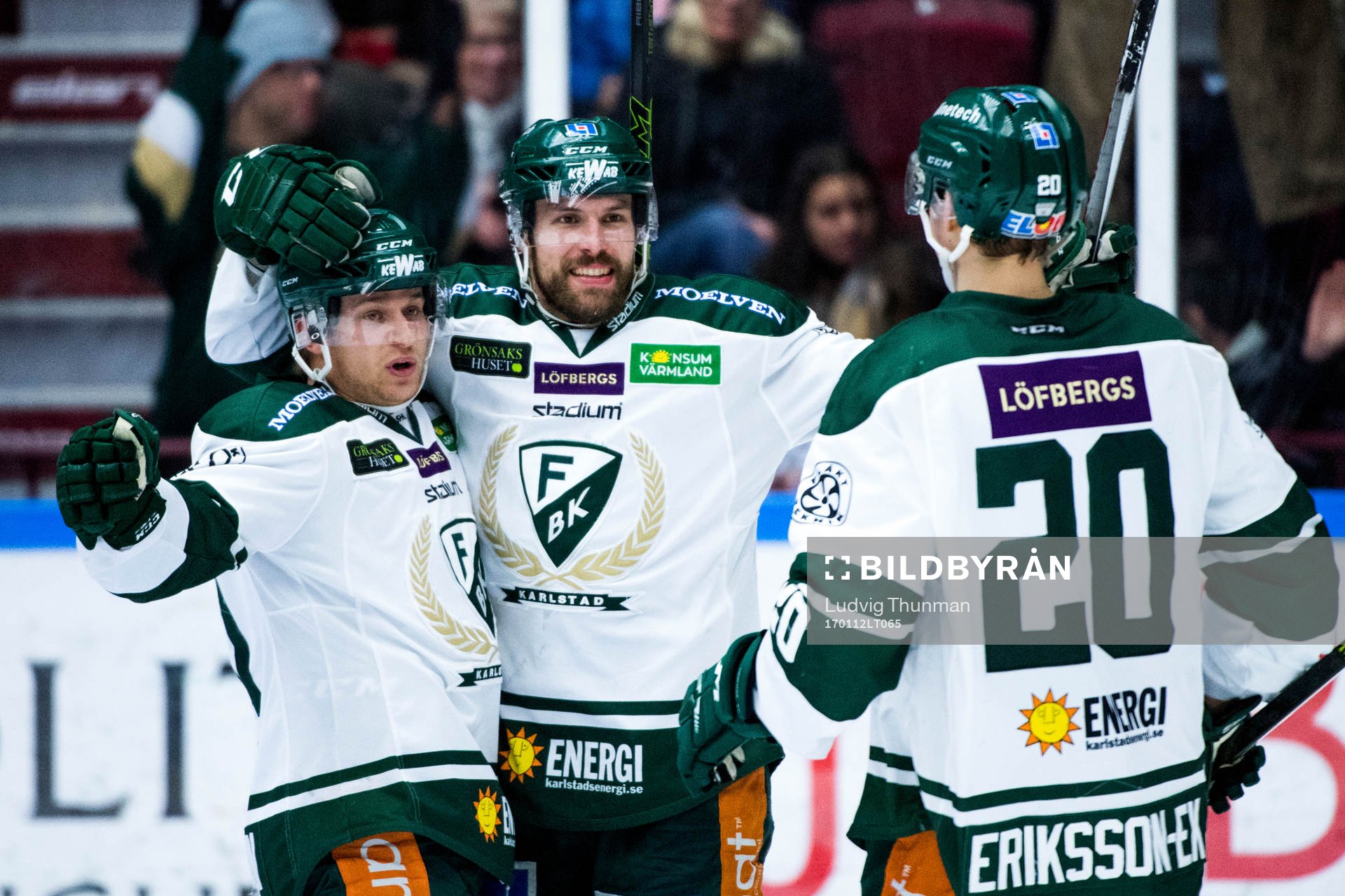 i170112 Färjestads Mikael Wikstrand och Joel Eriksson Ek