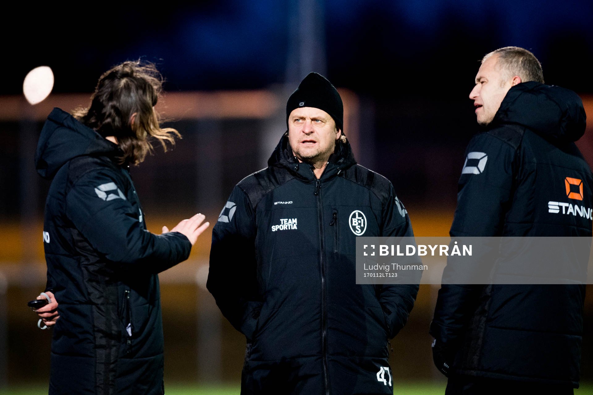 Tränare Agim Sopi, Jonas Thern och Håkan Svensson