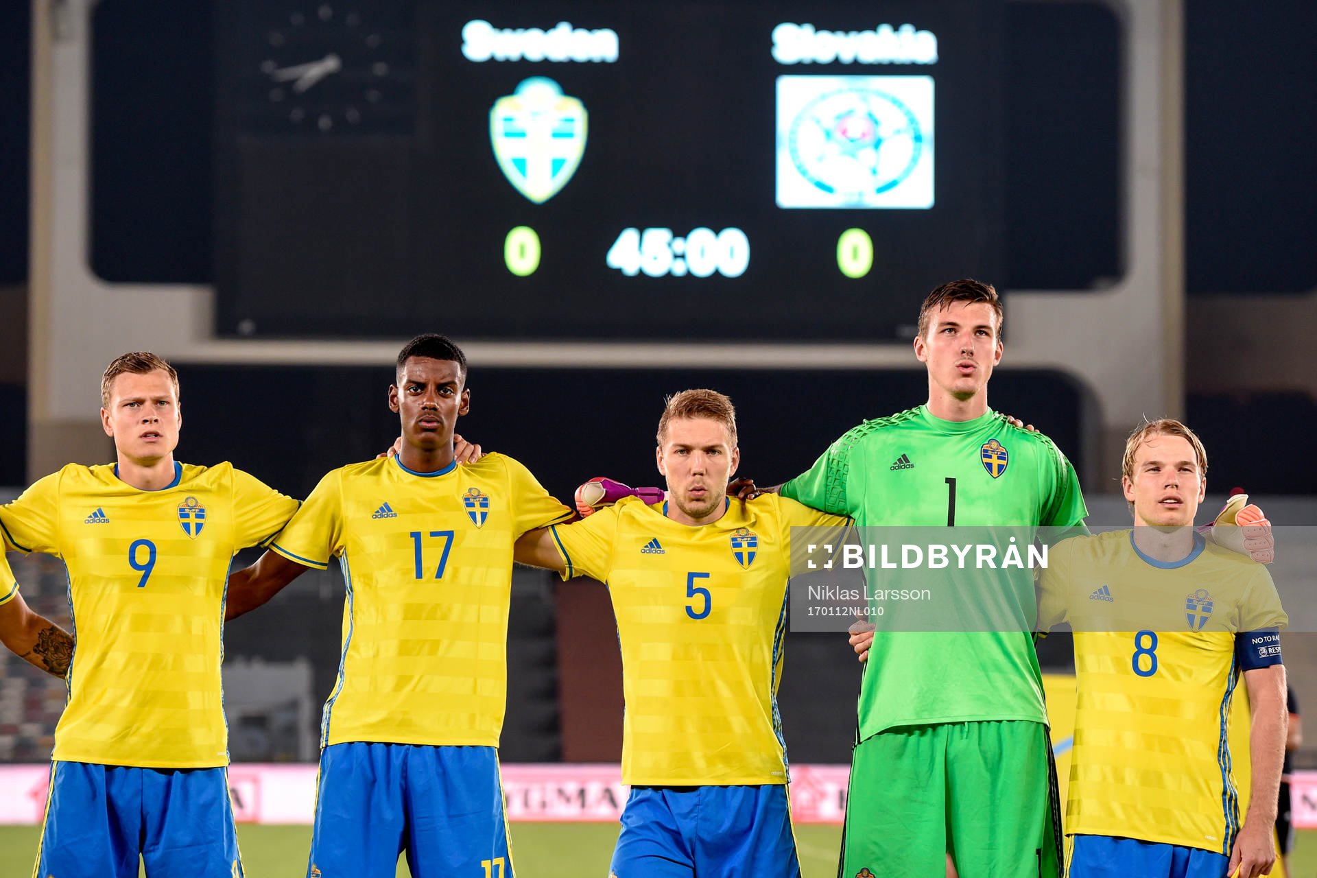 Sveriges Viktor Claesson, Alexander Isak, Anton Tinnerholm,