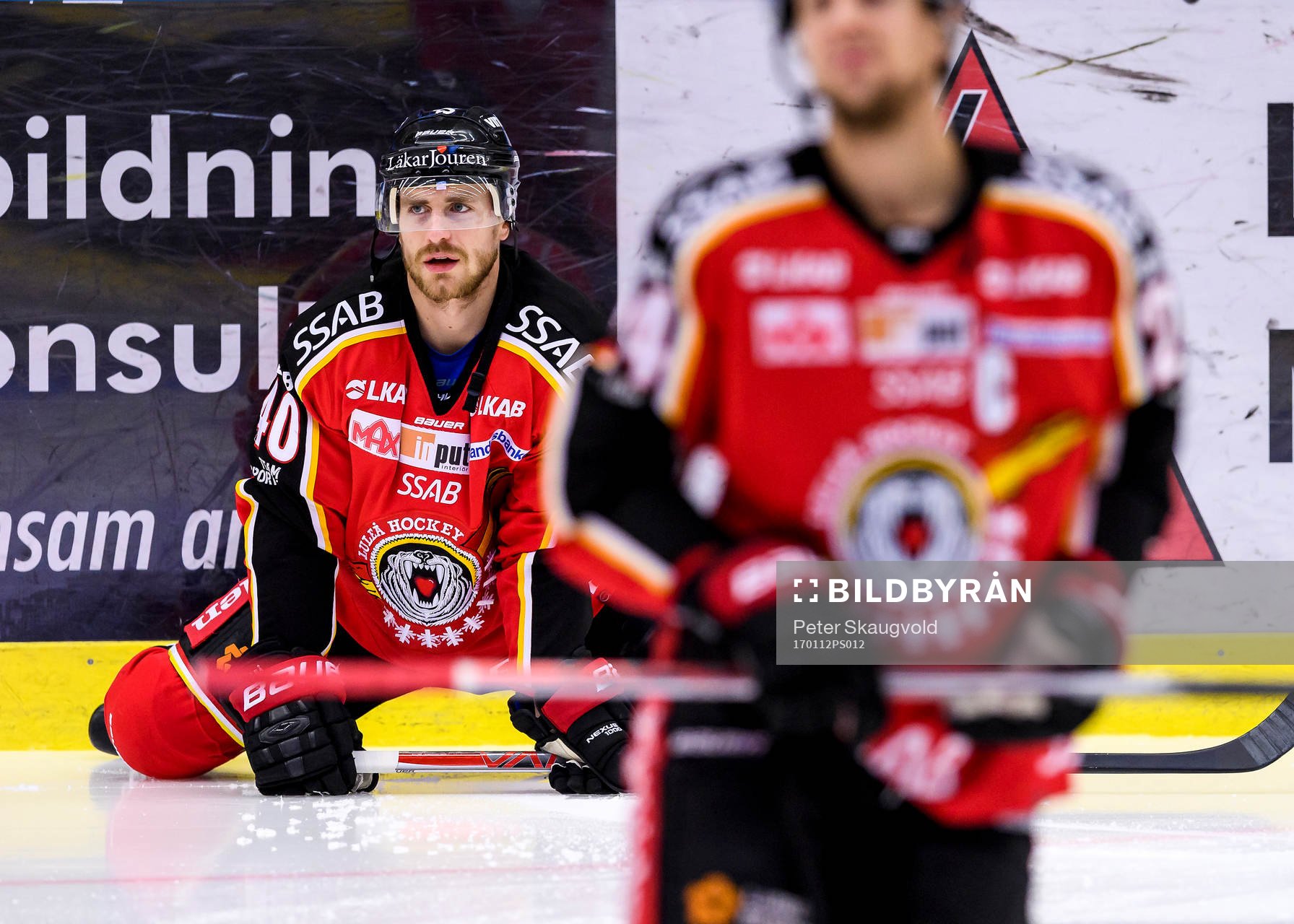 Luleås Kael Mouillierat på uppvärmningen