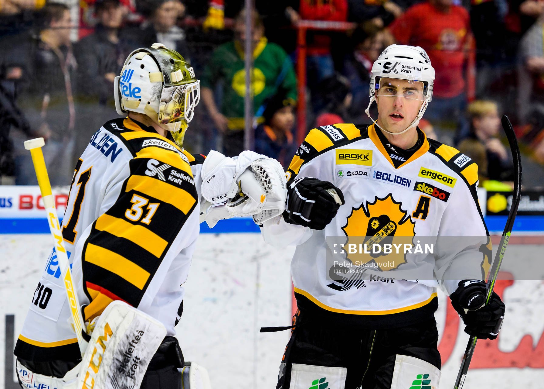 Skellefteås Joakim Lindström jublar