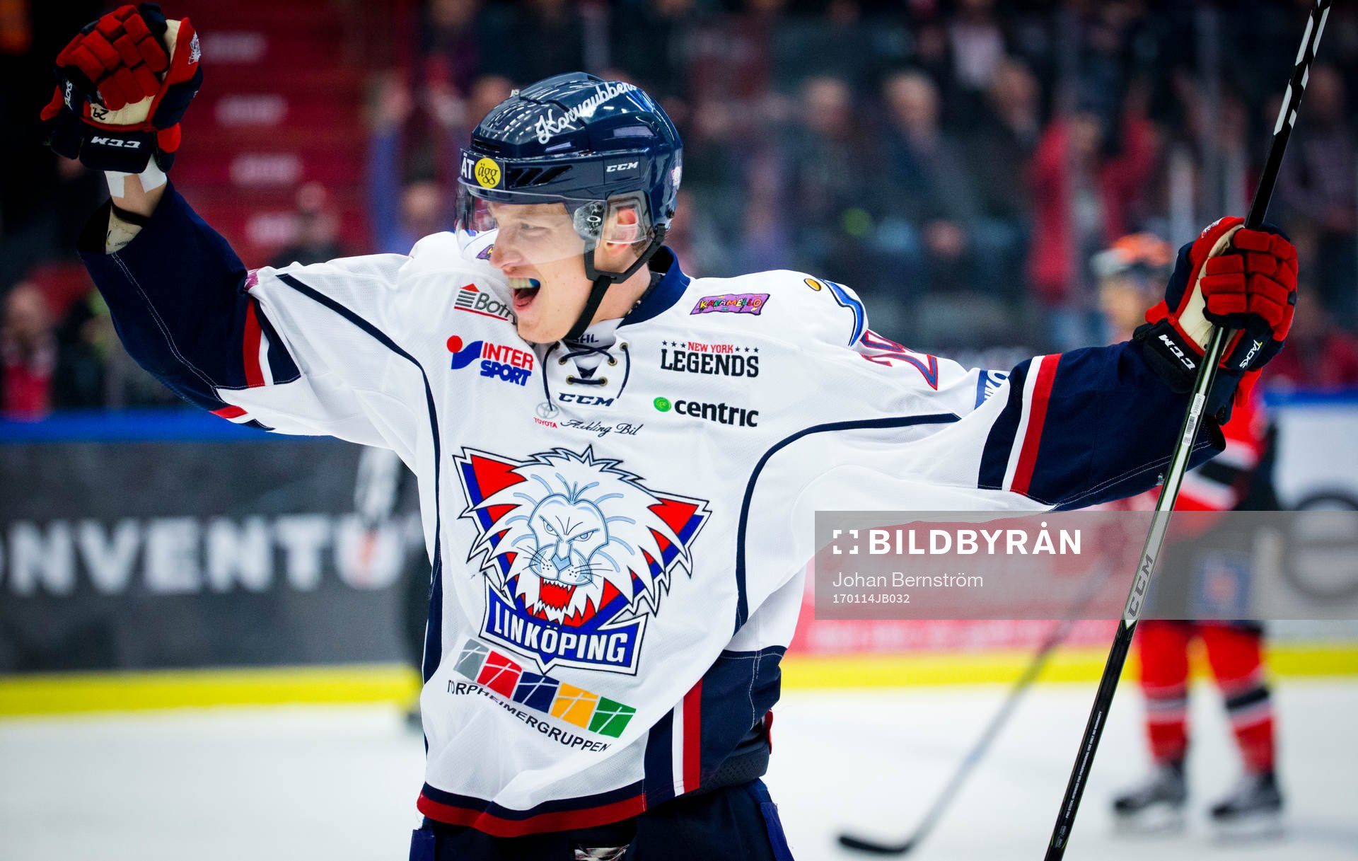 Linköpings Gabriel Carlsson jublar