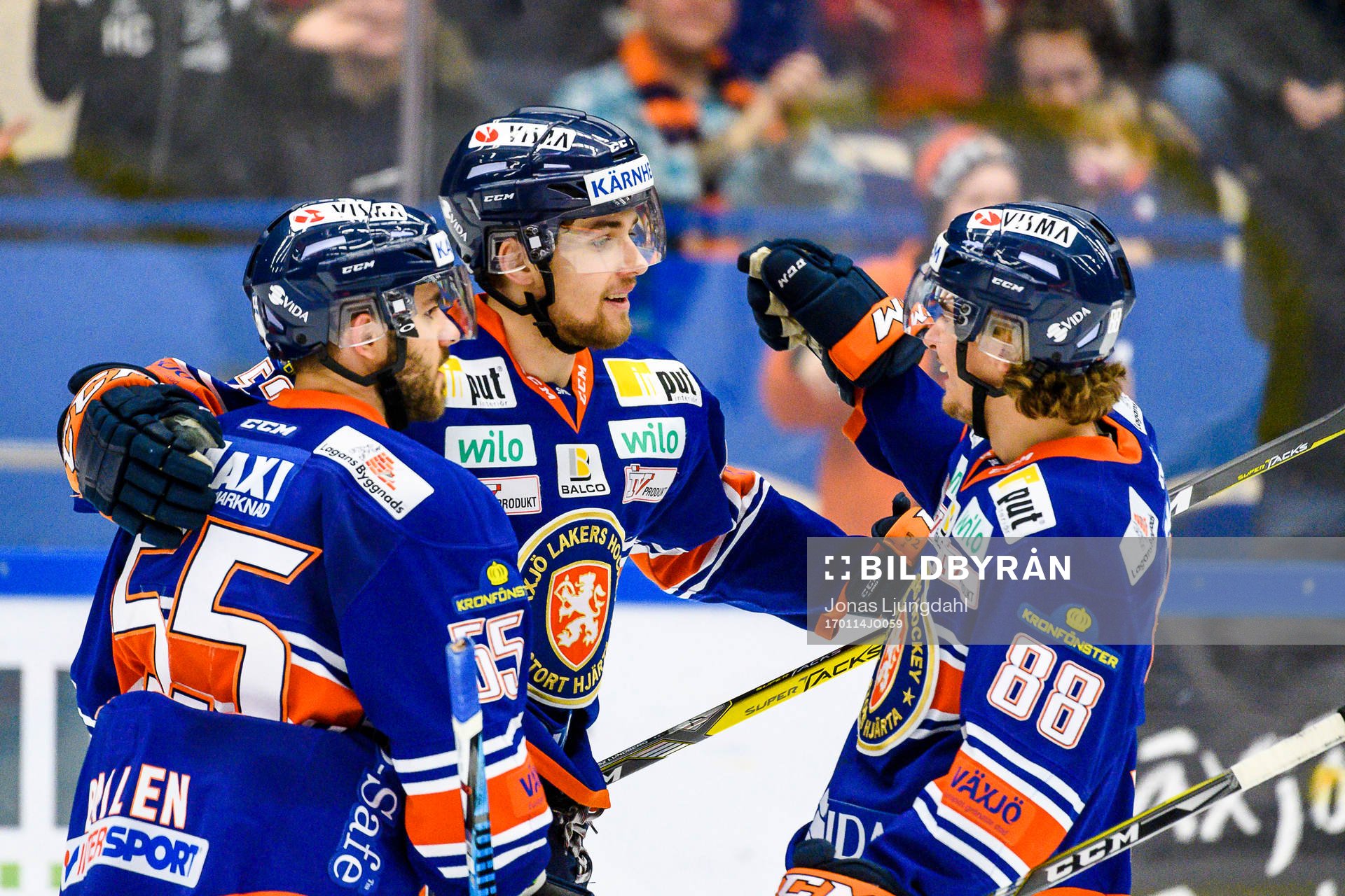 Växjös Nick Bailen, Arvid Lundberg och Adam Brodecki