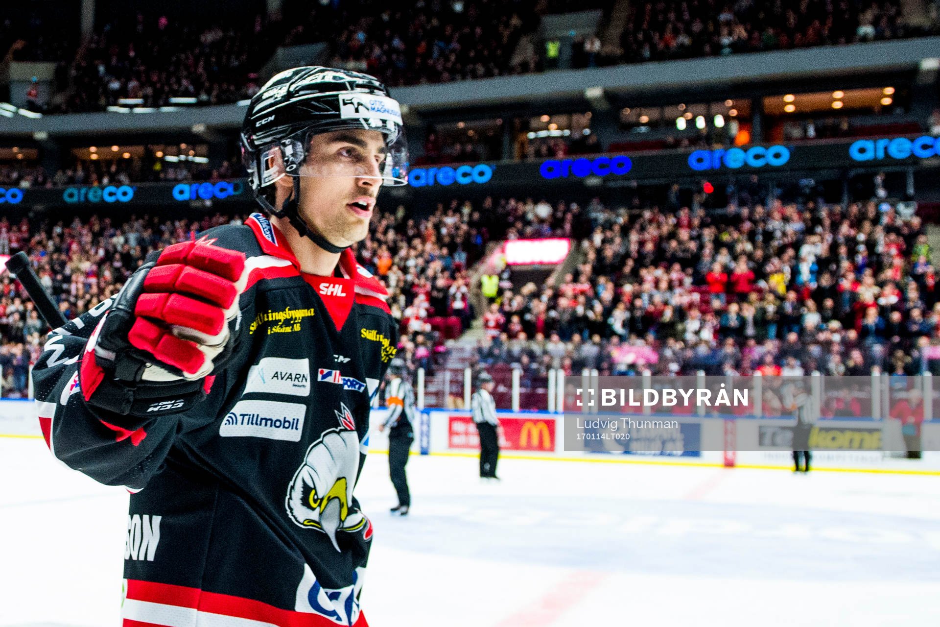 Malmö Redhawks Nils Andersson jublar