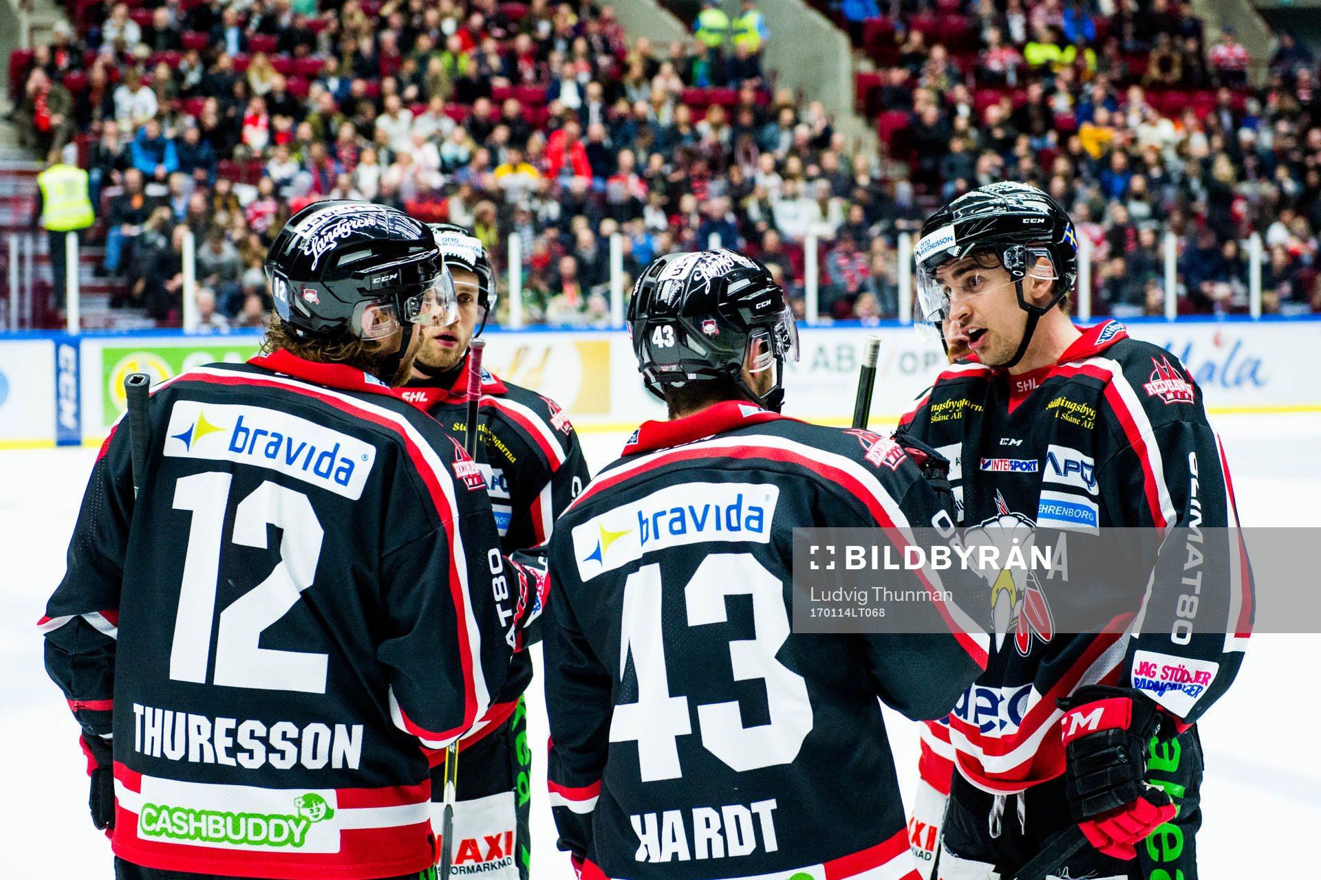 Malmö Redhawks Andreas Thuresson och Nichlas Hardt i
