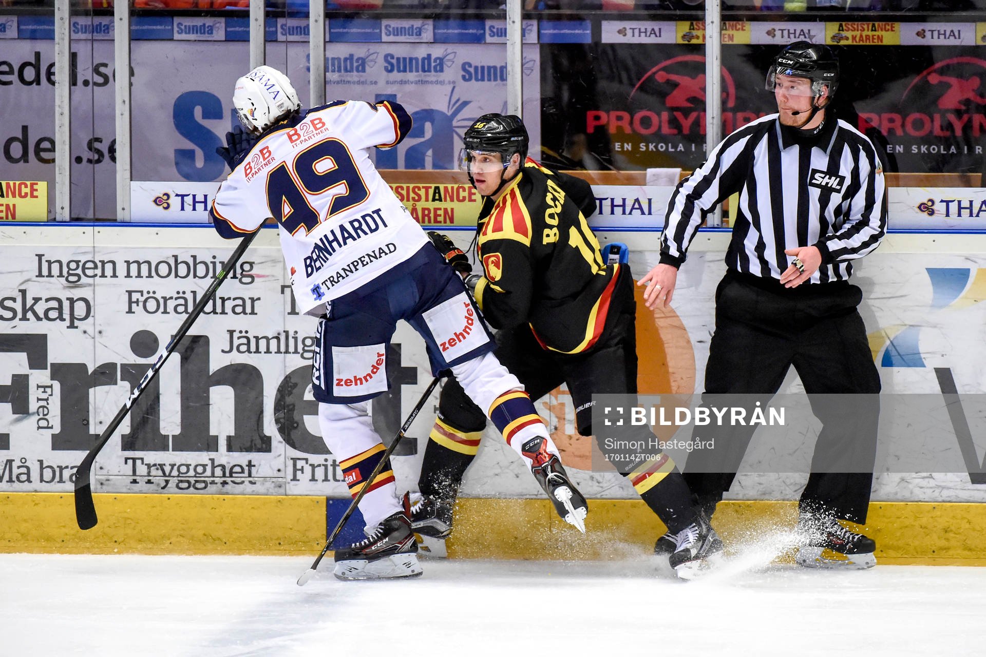 Djurgårdens David Bernhardt och Brynäs Daniel Paille