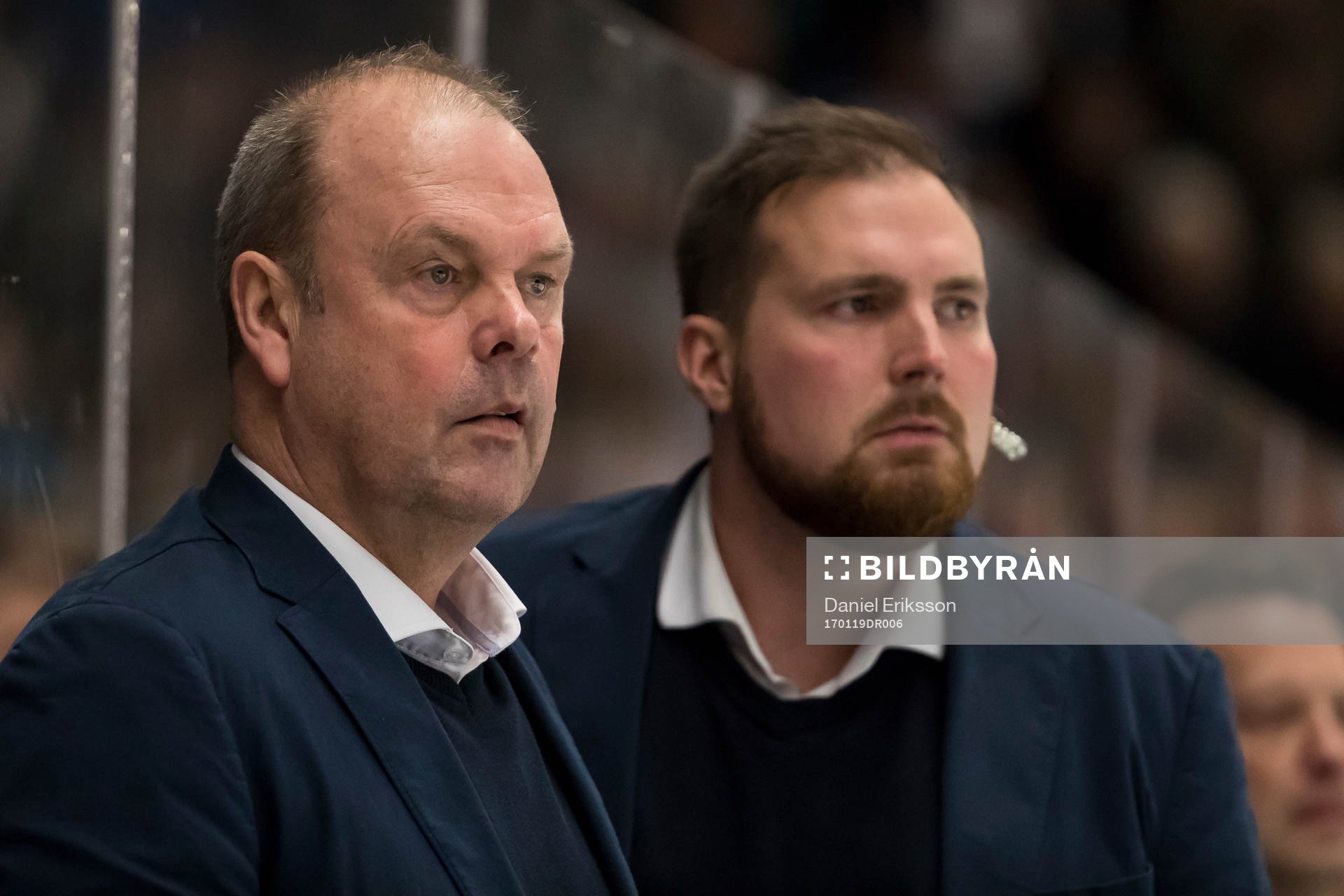 Leksands tränare Per-Erik Johnsson och assisterande