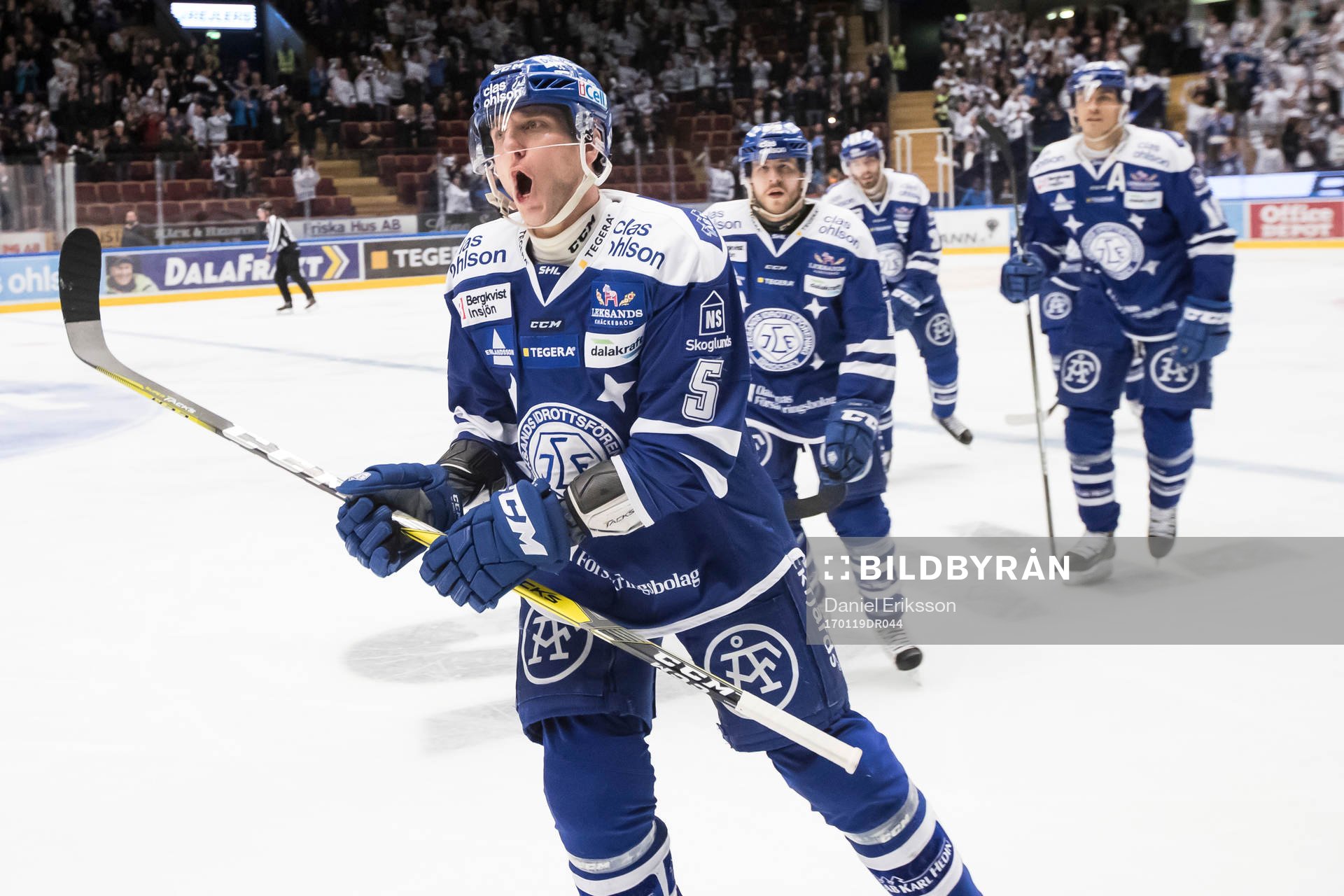 Leksands Ben Youds jublar