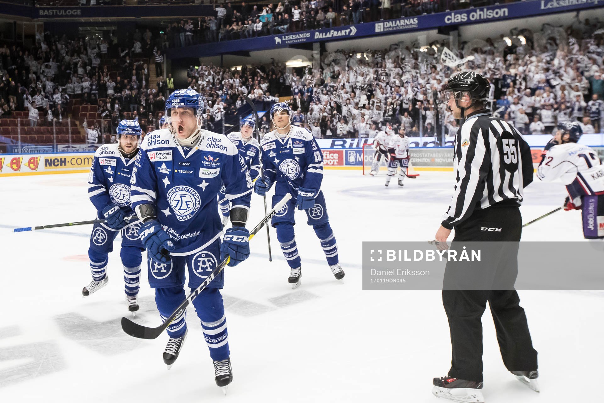 Leksands Ben Youds jublar