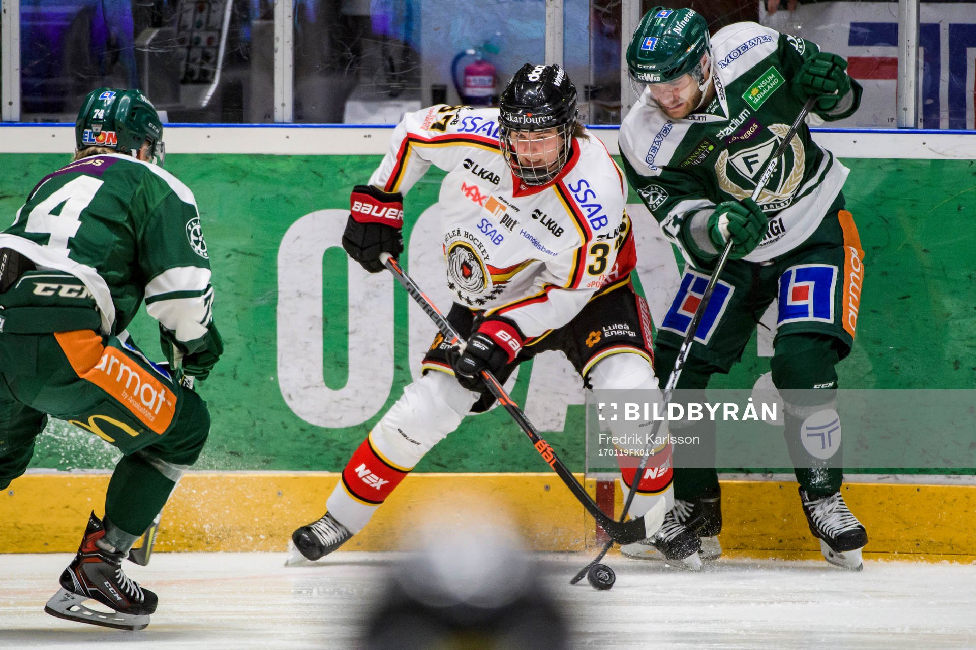 Luleås Isac Lundeström och Färjestads Anton Grundel