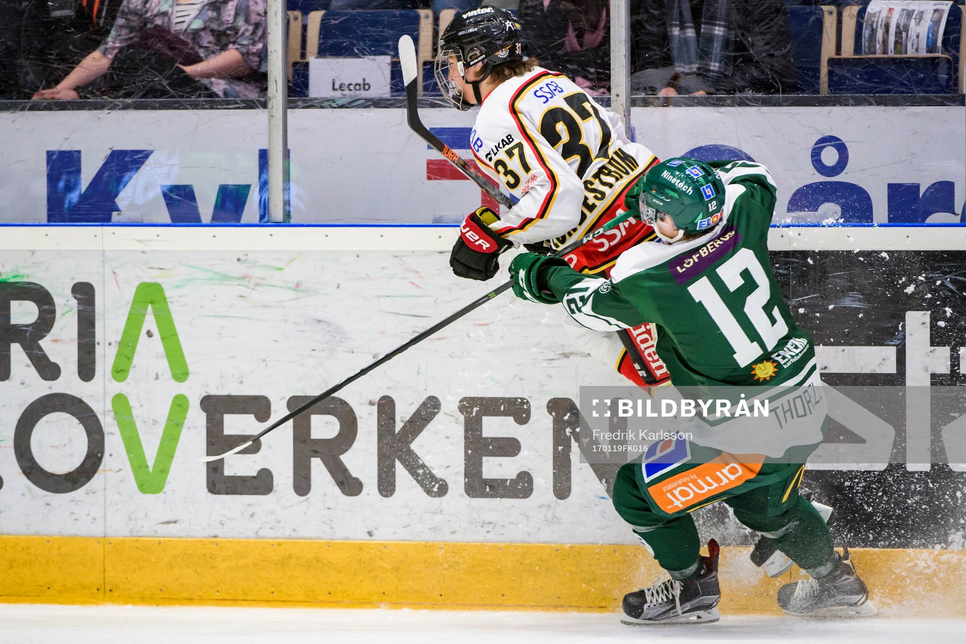 Luleås Isac Lundeström och Färjestads Gustaf Thorell