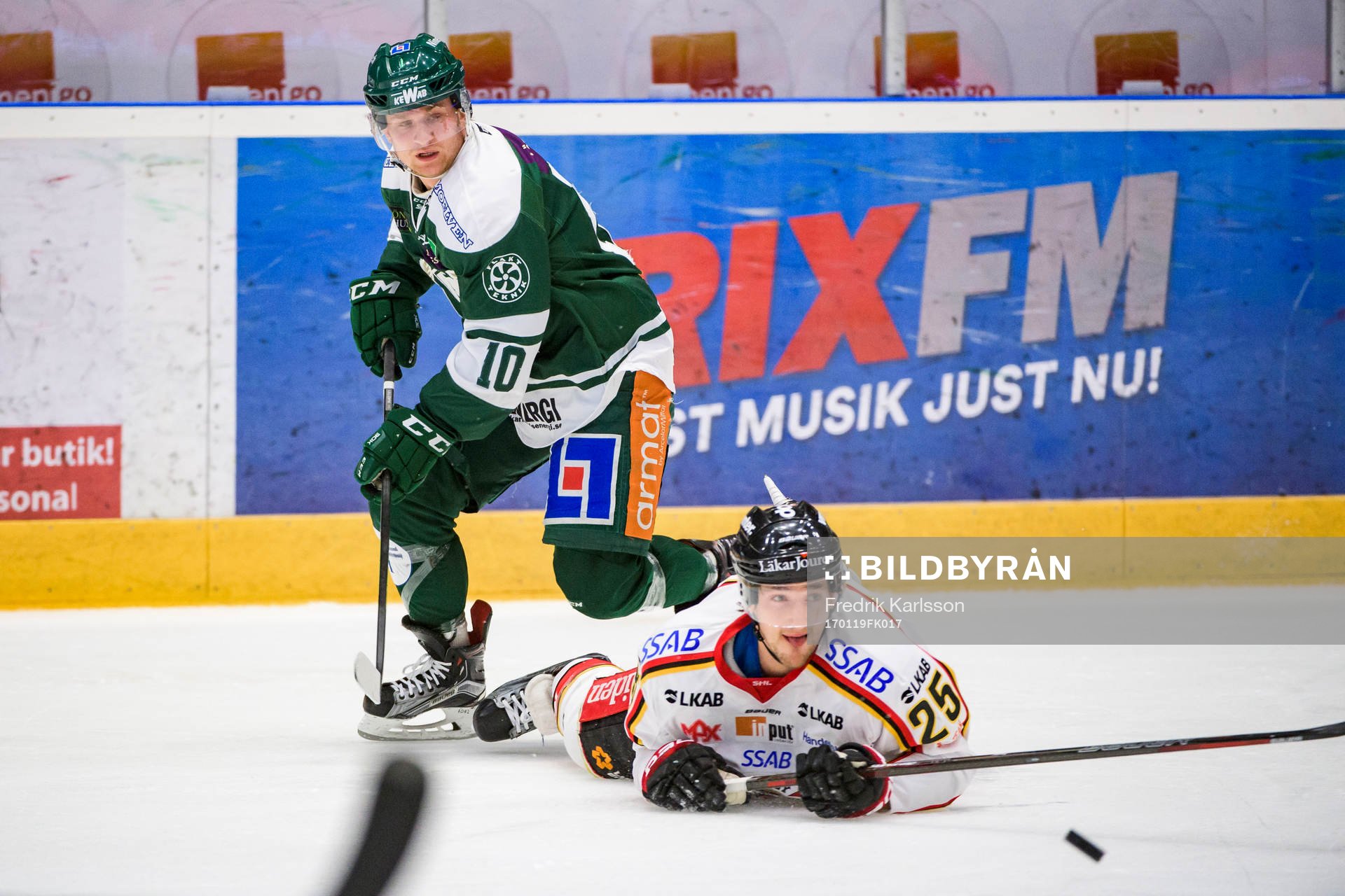 Färjestads Marcus Nilsson och Luleås Anton Hedman