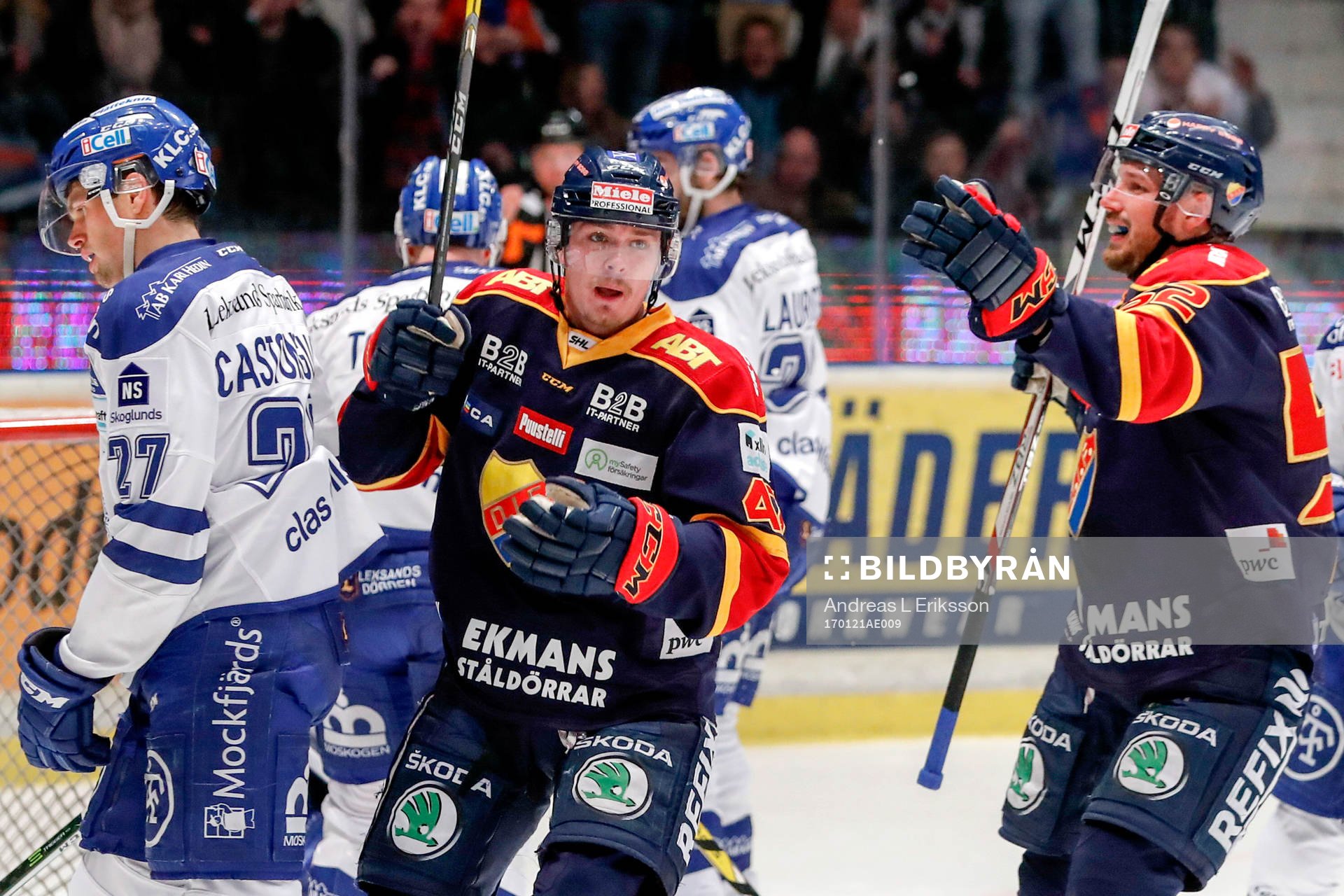Djurgårdens Linus Johansson jublar