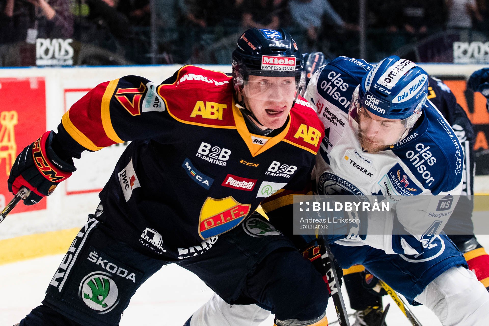 Djurgårdens Henrik Eriksson och Leksands Nichlas Torp