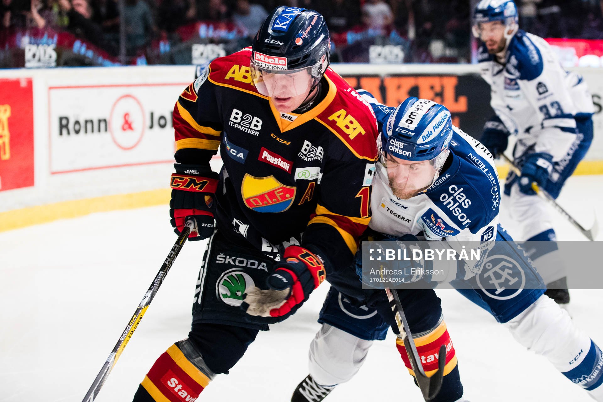 Djurgårdens Henrik Eriksson och Leksands Nichlas Torp