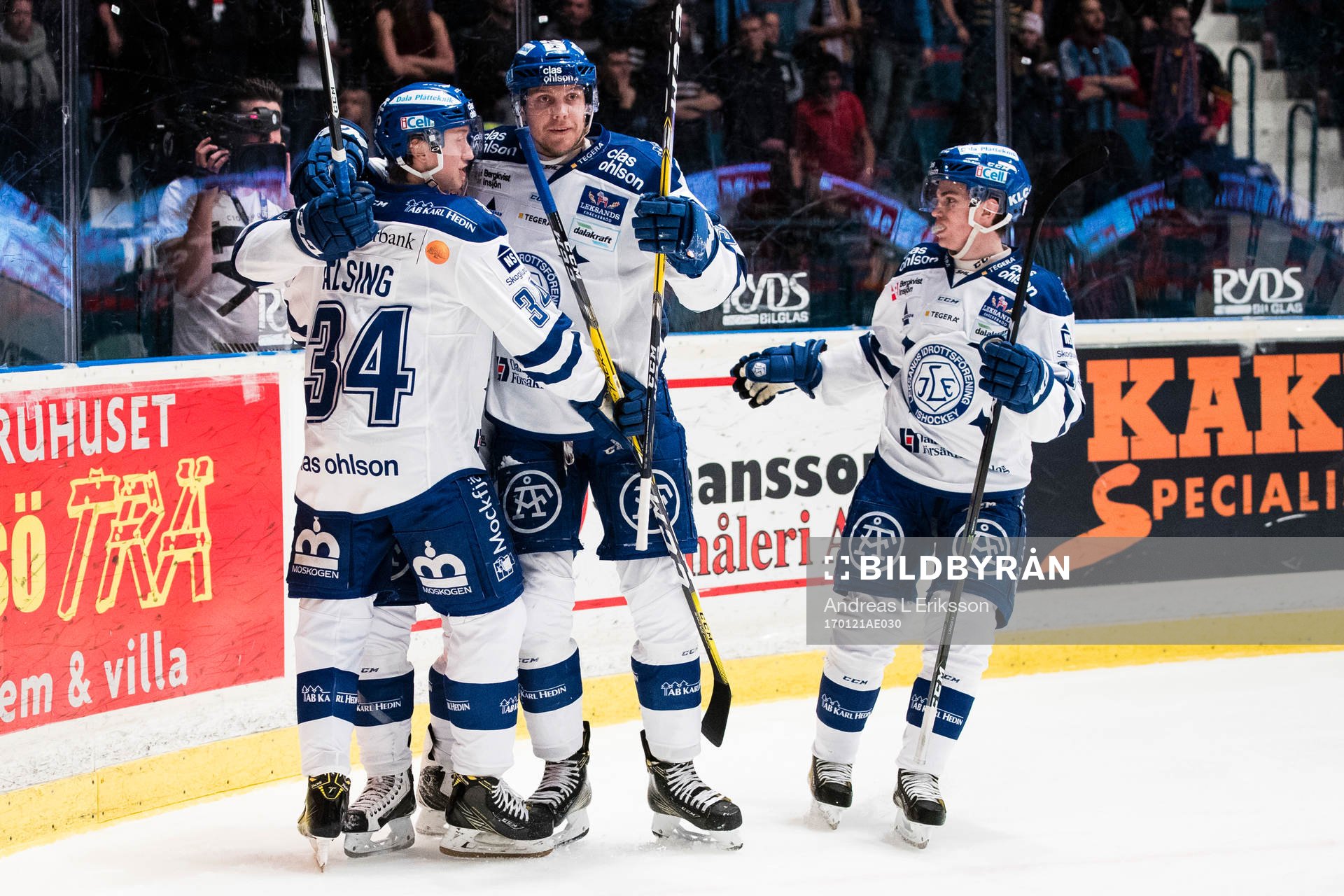 Leksands Olle Alsing, Lukas Ericssonoch Oskar Lang jublar