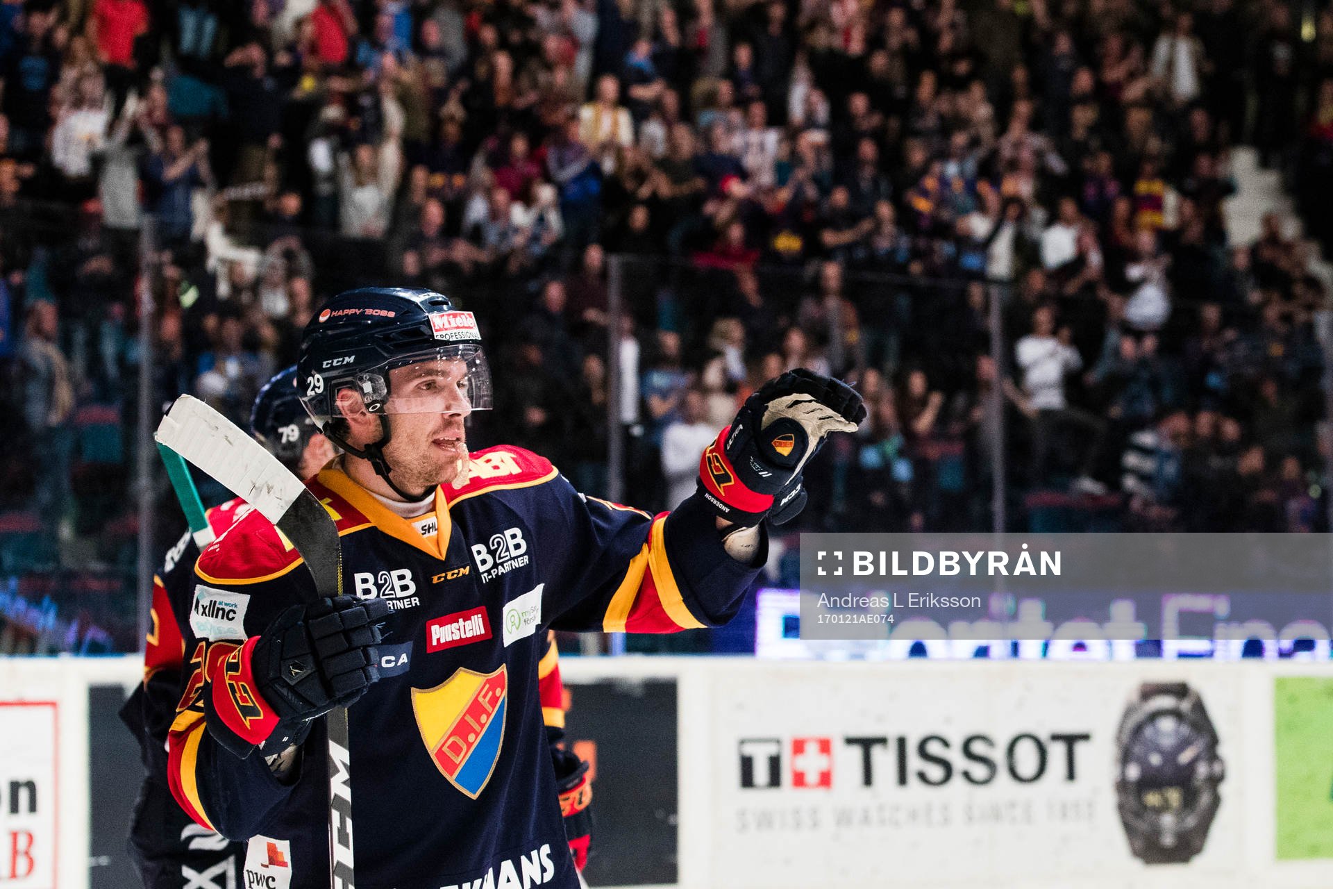 Djurgårdens Matt Anderson jublar