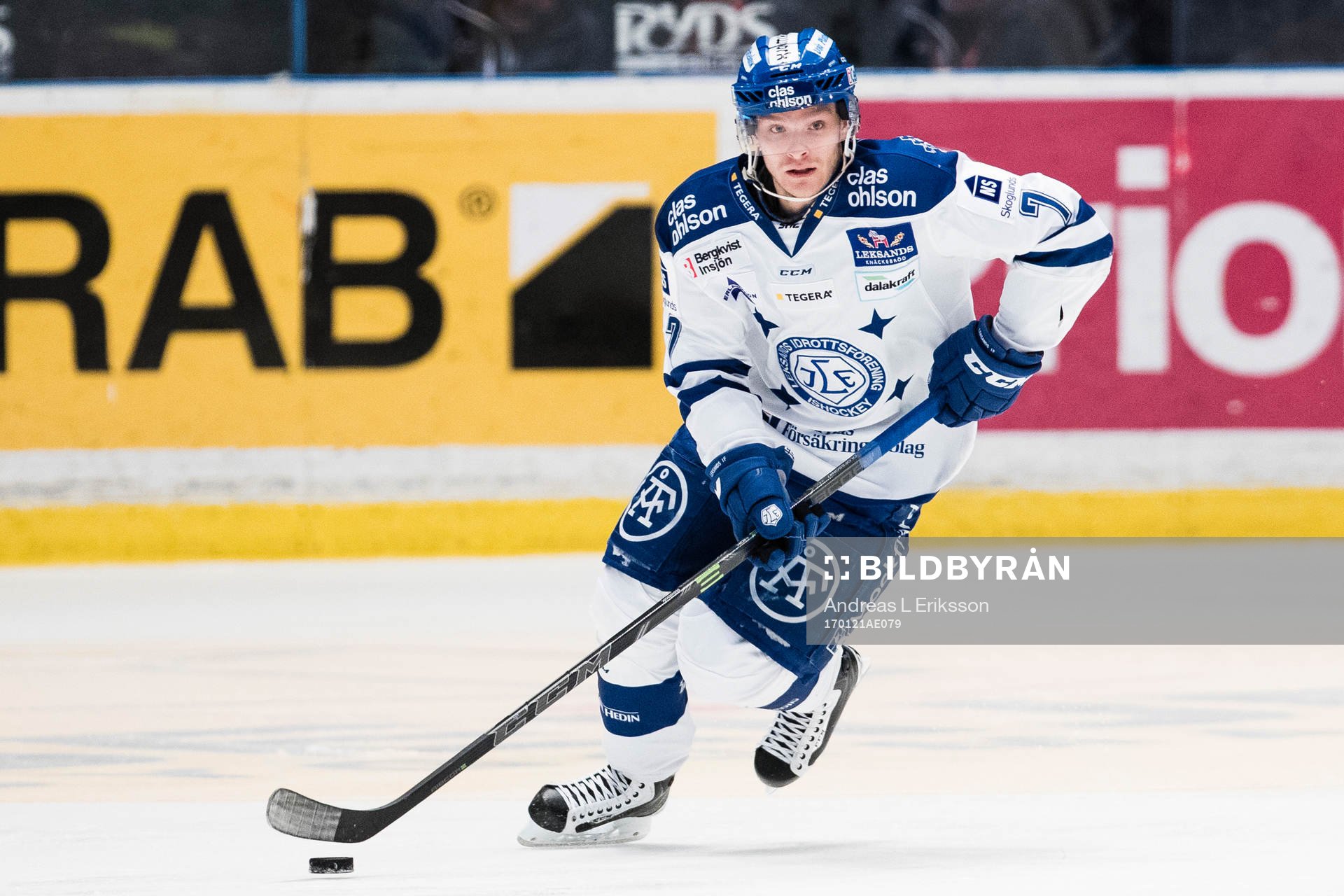 Leksands Johan Olofsson med pucken