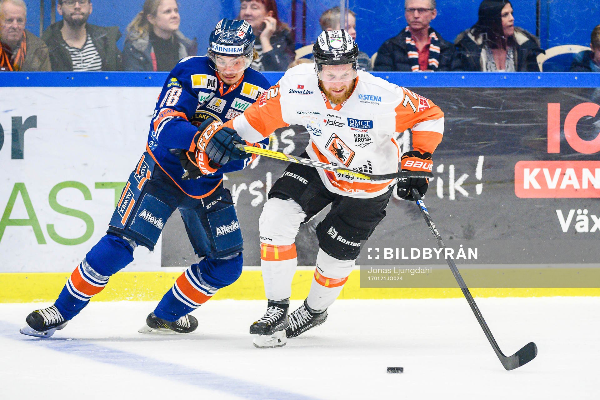 Kamp mellan Växjös Adam Brodecki och Karlskronas Joachim