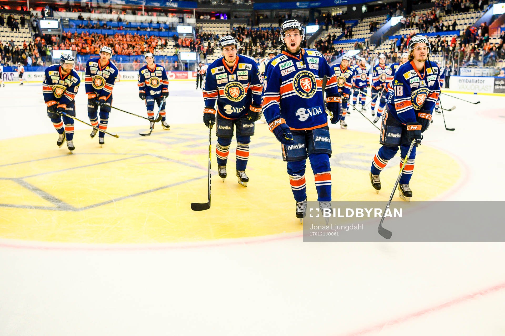 Växjös spelare jublar