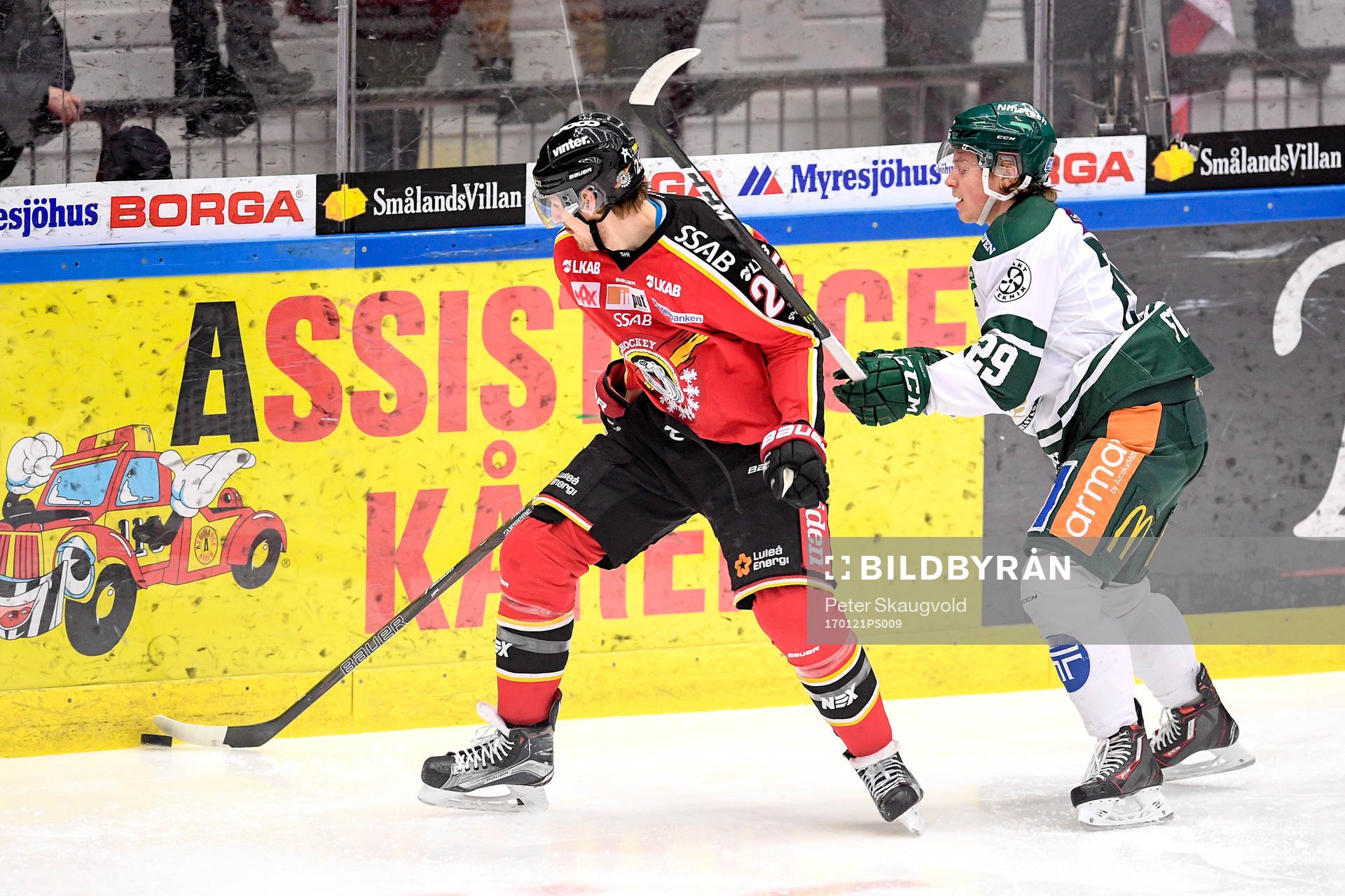 Luleås Anton Hedman och Färjestads Oskar Steen