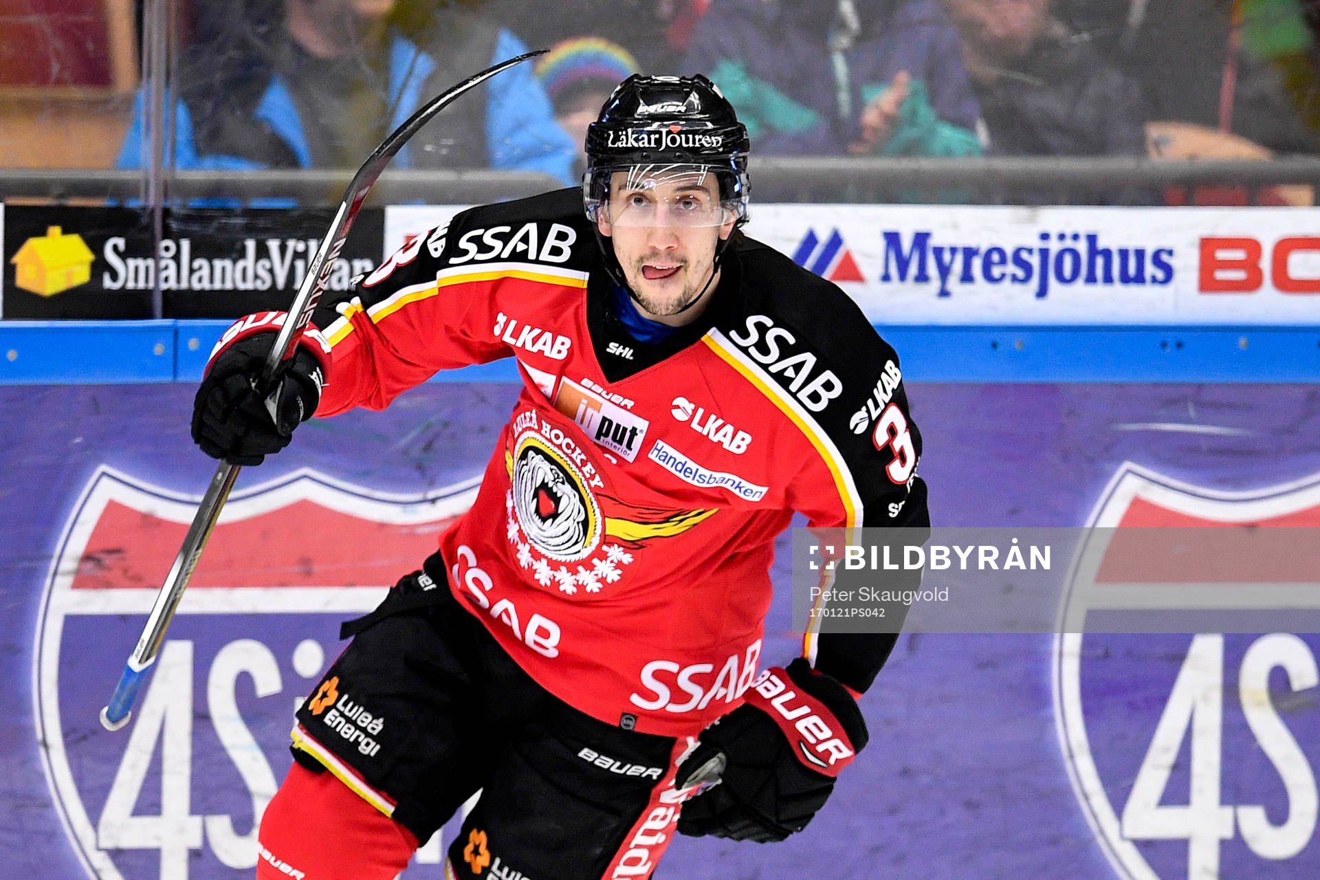 Luleås Daine Todd jublar