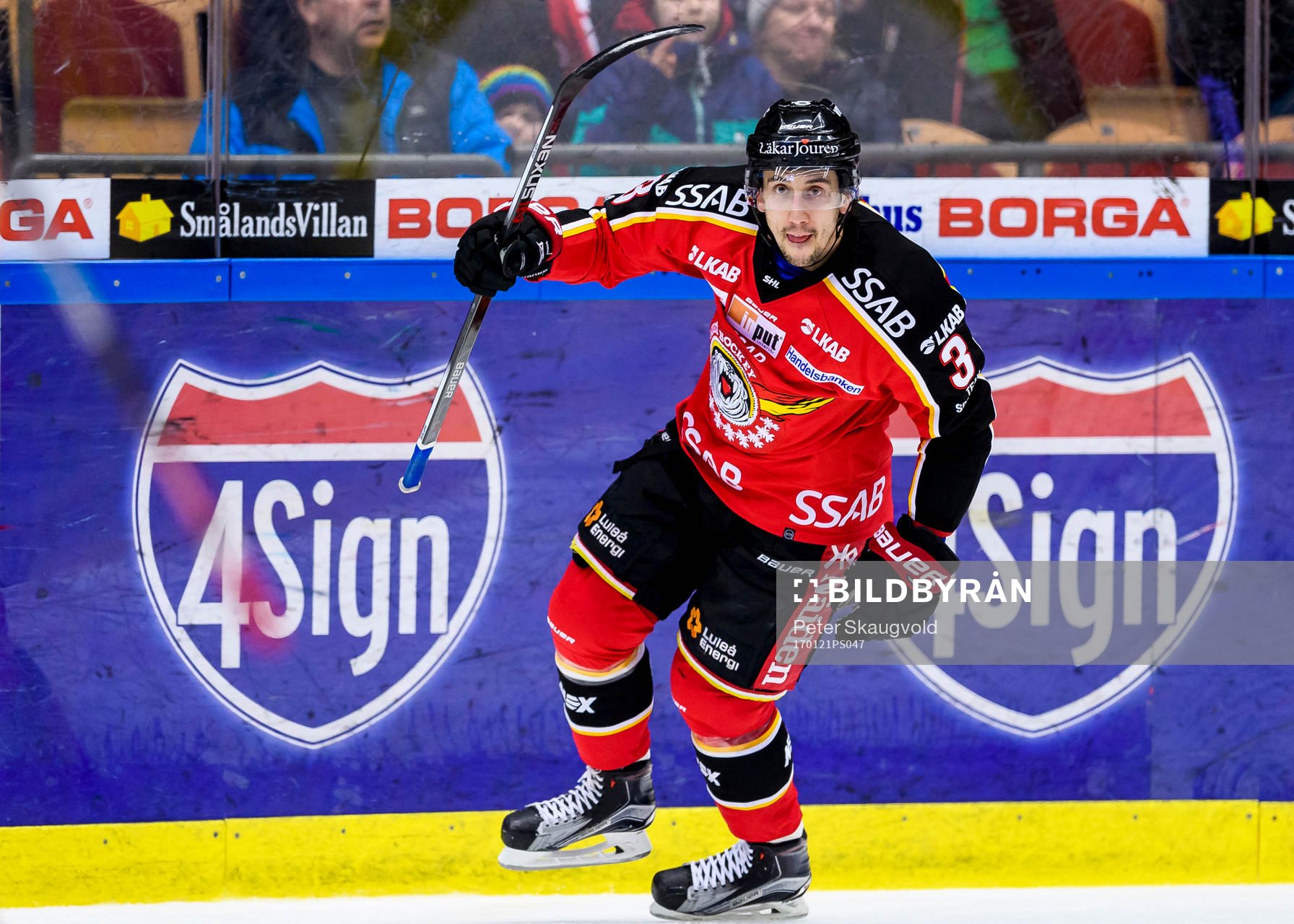 Luleås Daine Todd jublar