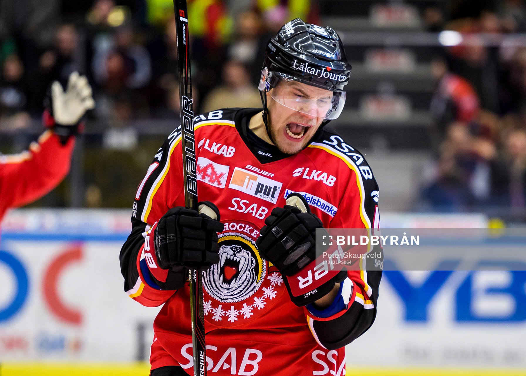 Luleås Ilari Melart jublar