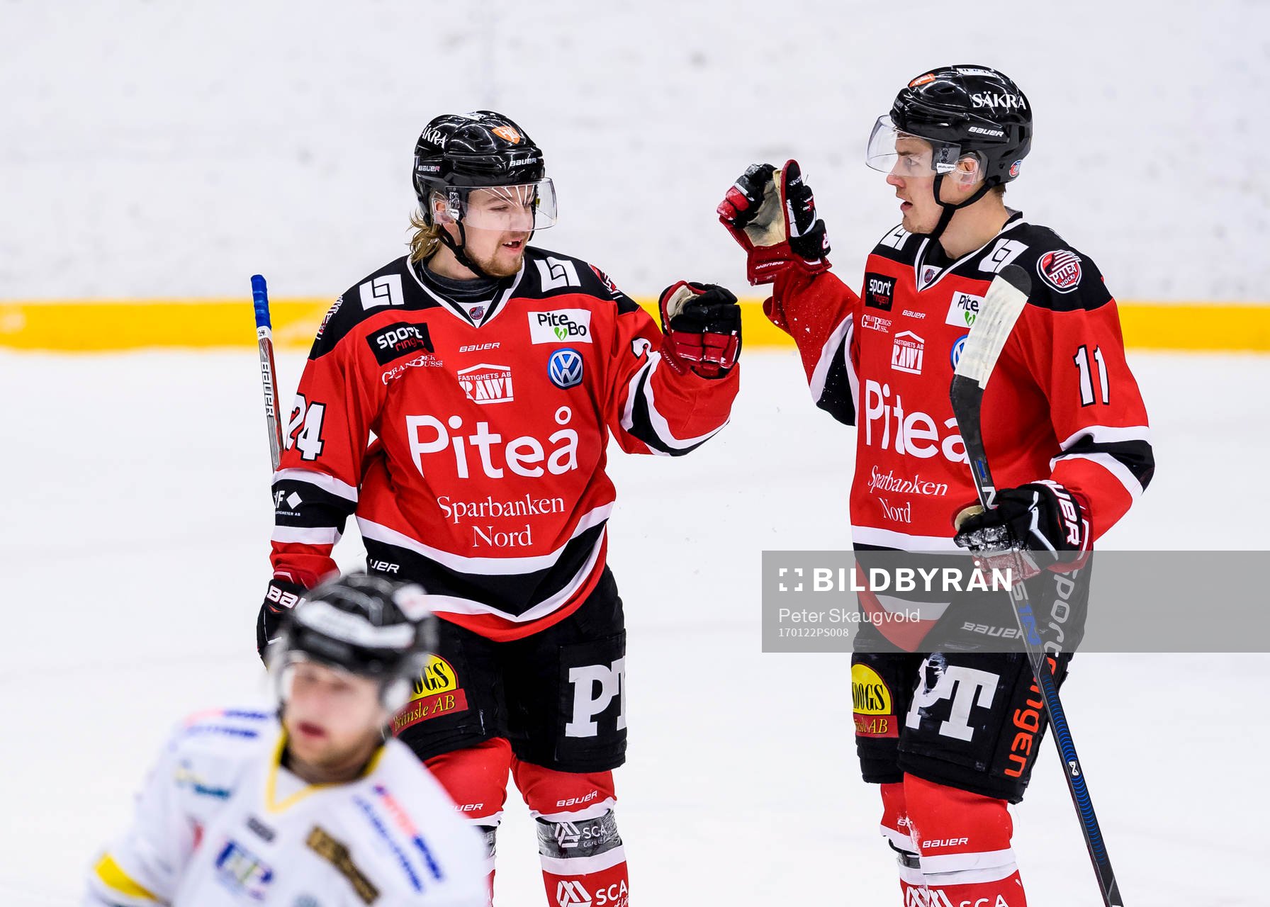 Piteås Marcus Sandström (h) jublar