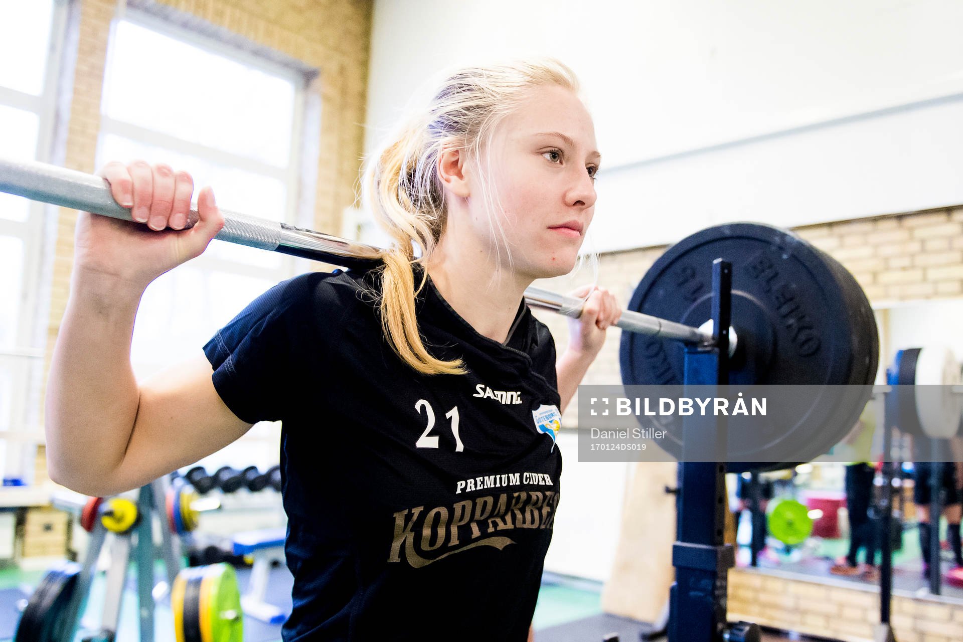 Rebecka Blomqvist under en träning med Göteborg FC den 24 januari 2017 i Göteborg.