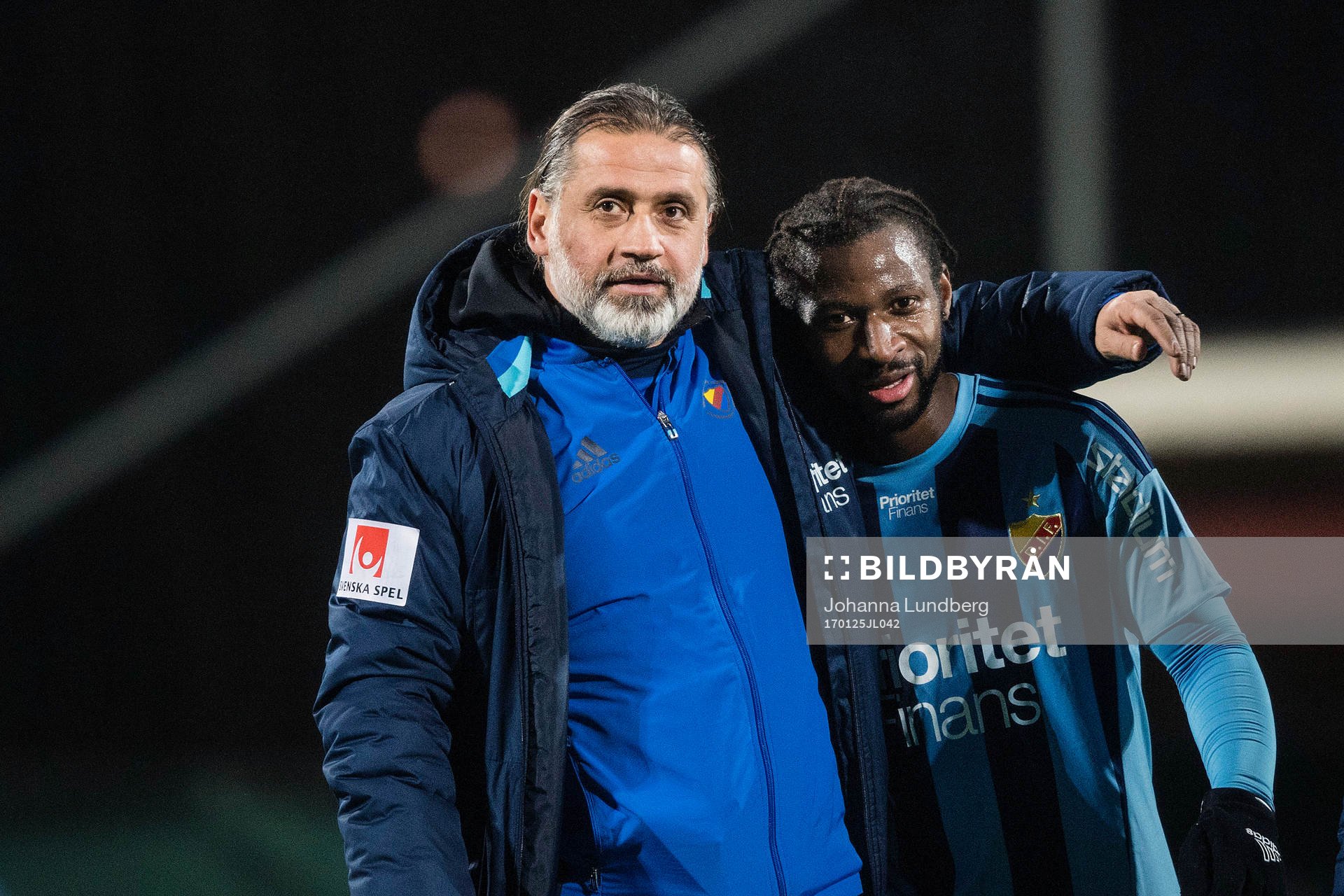Djurgårdens tränare Özcan Melkemichel och Amadou Jawo