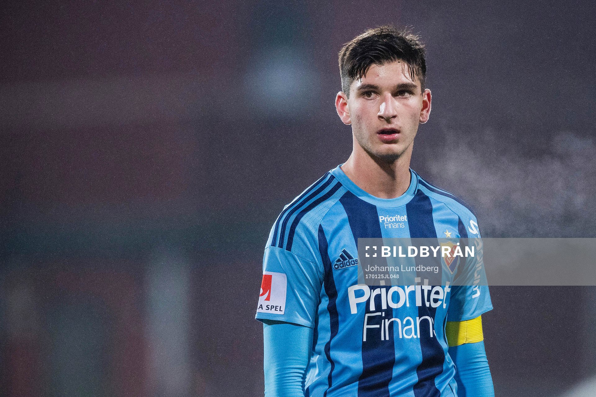 Djurgårdens Besard Sabovic  under en träningsmatch i fotboll mellan Vasalund och Djurgården den 25 Januari 2017 i Stockholm. 