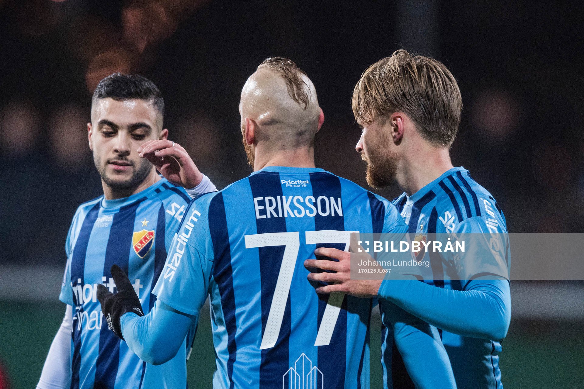 Djurgårdens Othman El Kabir, Magnus Eriksson och Jacob Une