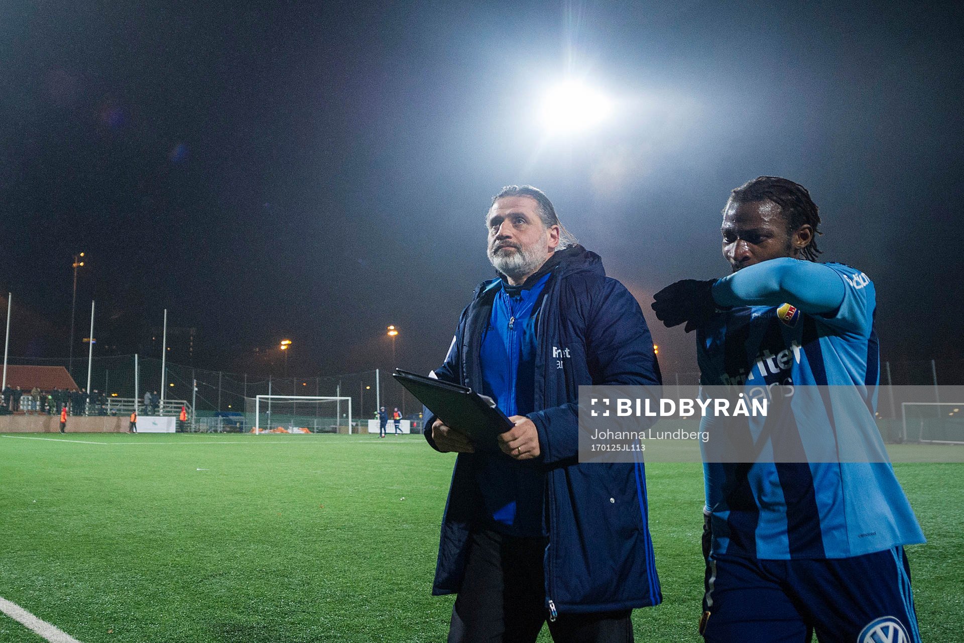 Djurgårdens tränare Özcan Melkemichel och Amadou Jawo