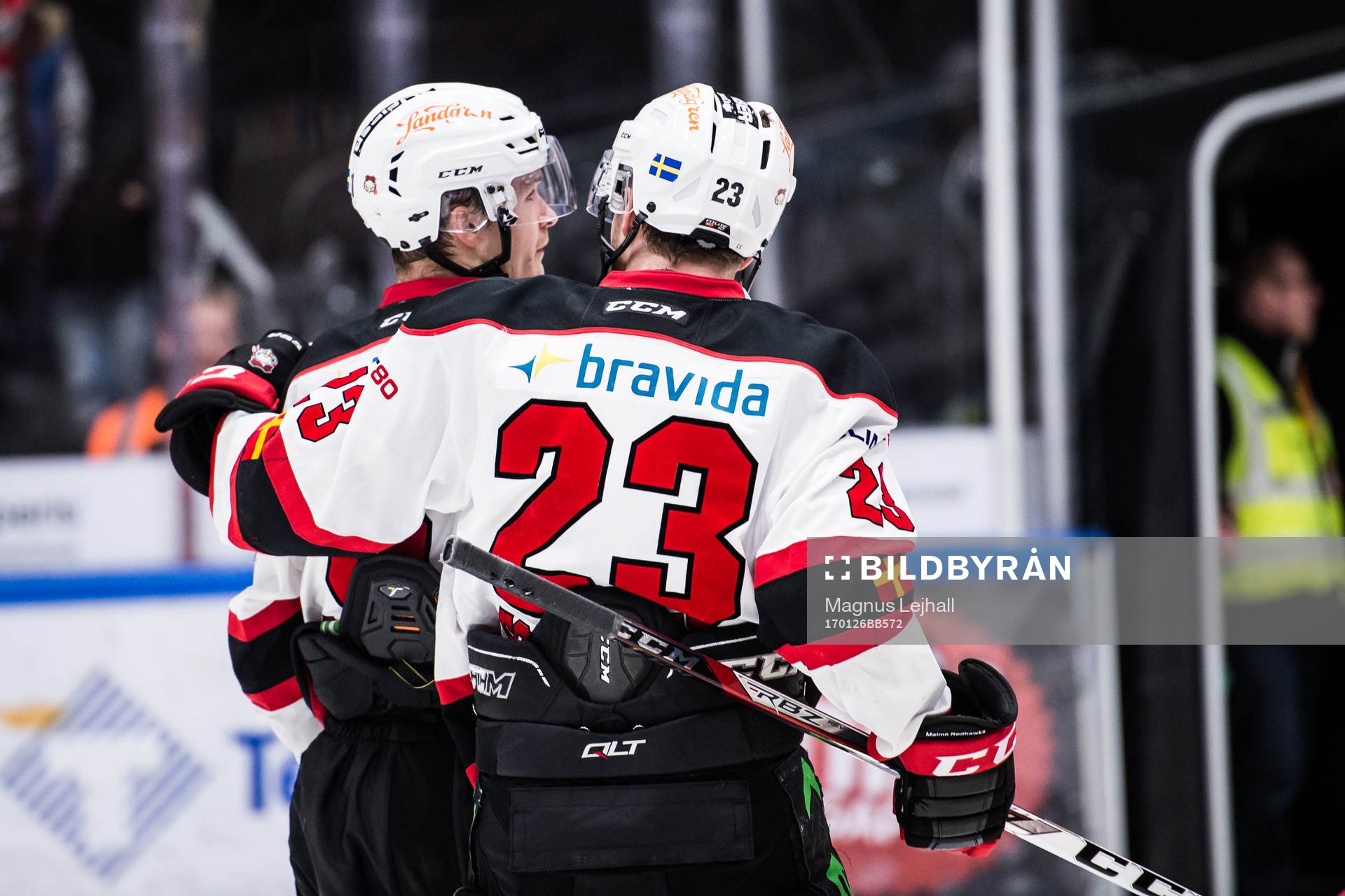 Malmö Redhawks Christoffer Forsberg och Nicklas Jadeland