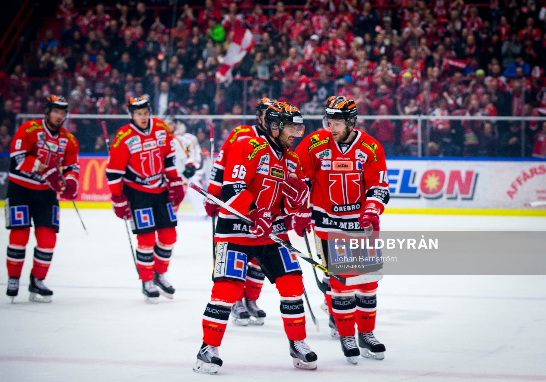 Örebros Johan Wiklander gör 1-0 och jublar