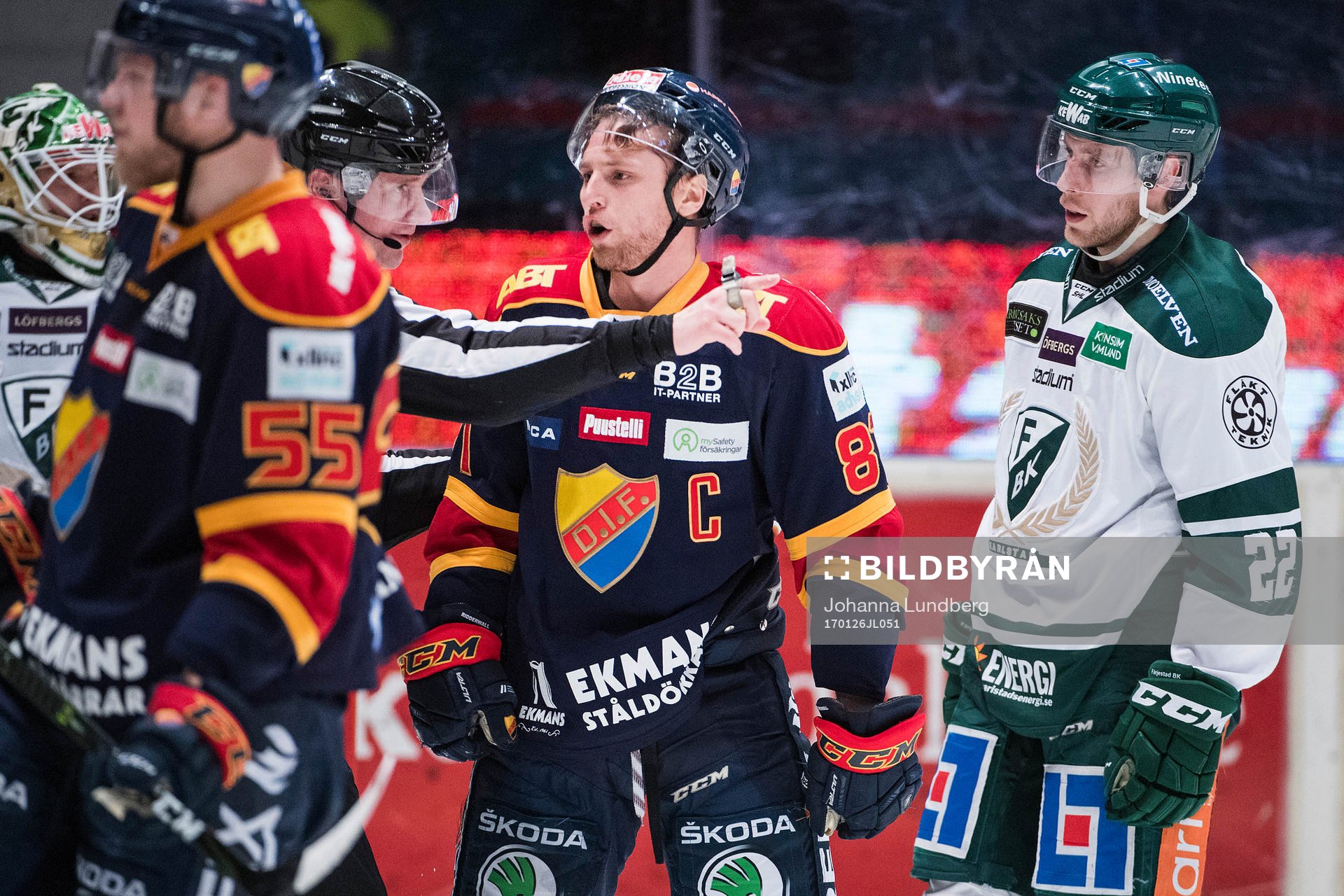 Djurgårdens Calle Ridderwall och Färjestads Per Åslund
