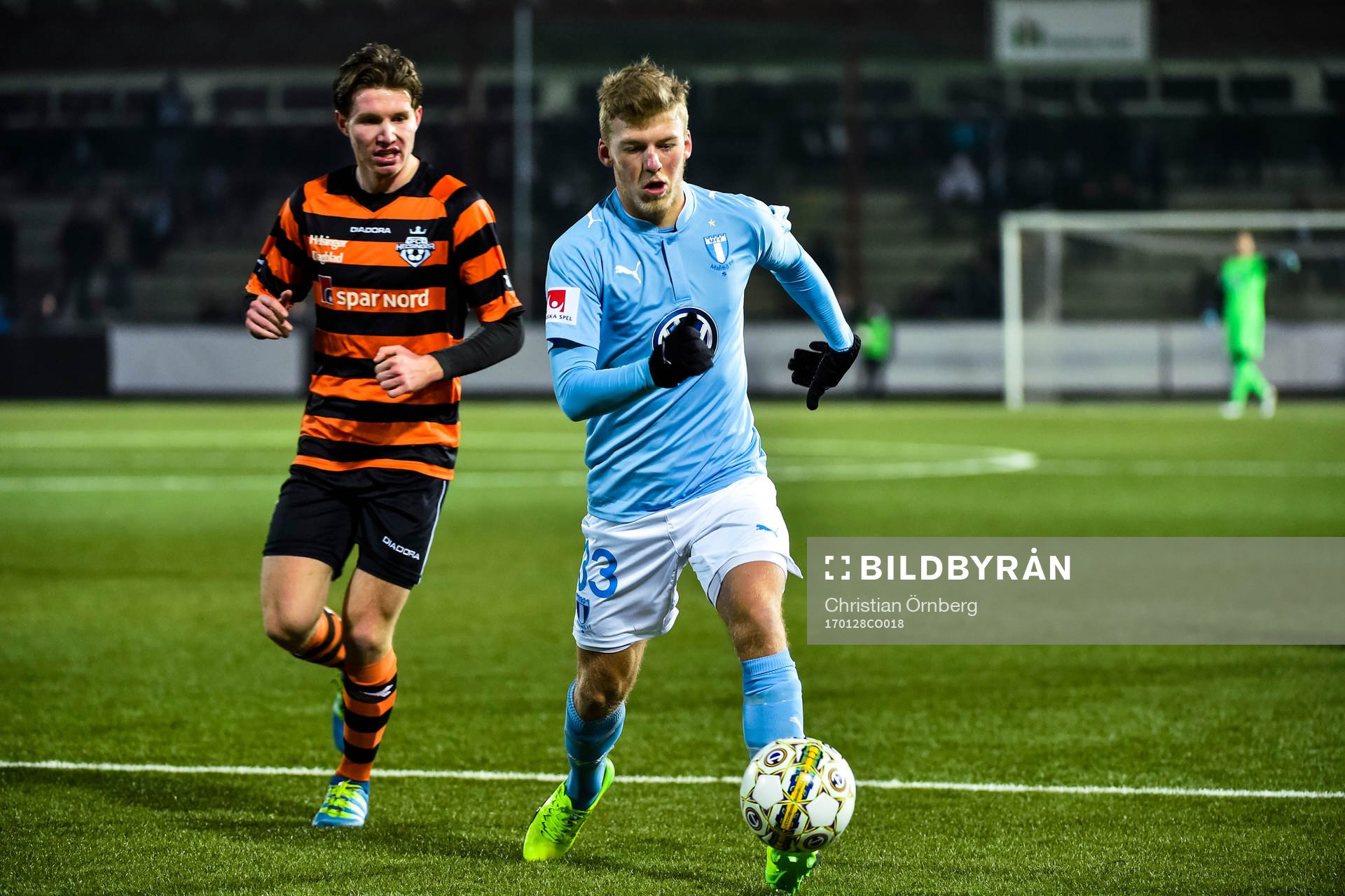 Malmö FFs Teddy Bergqvist och Helsingørs Alexander