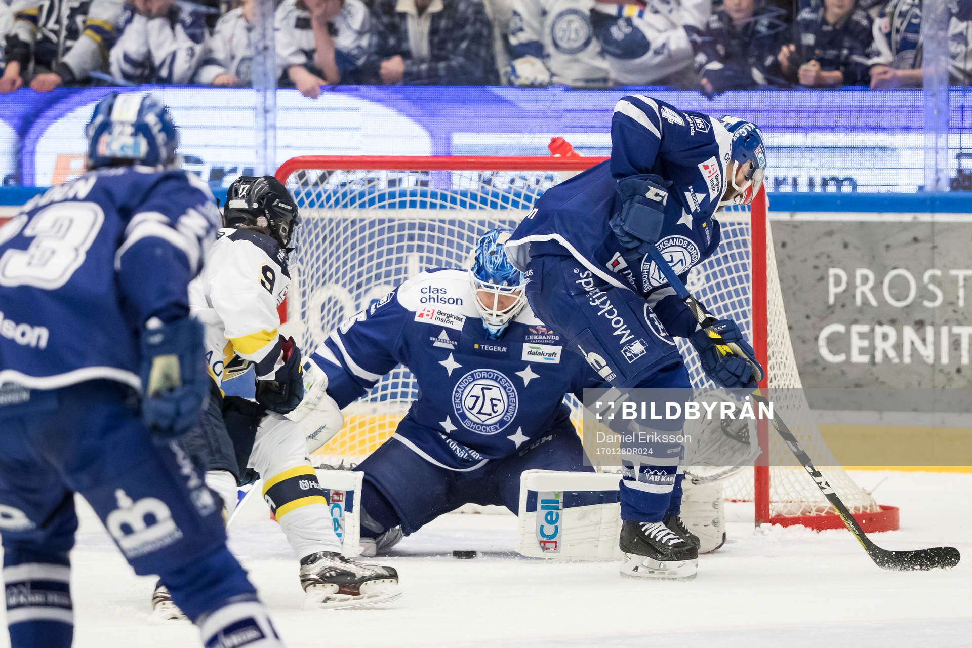 Kvittering 1-1 bakom Leksands målvakt Atte Engren och