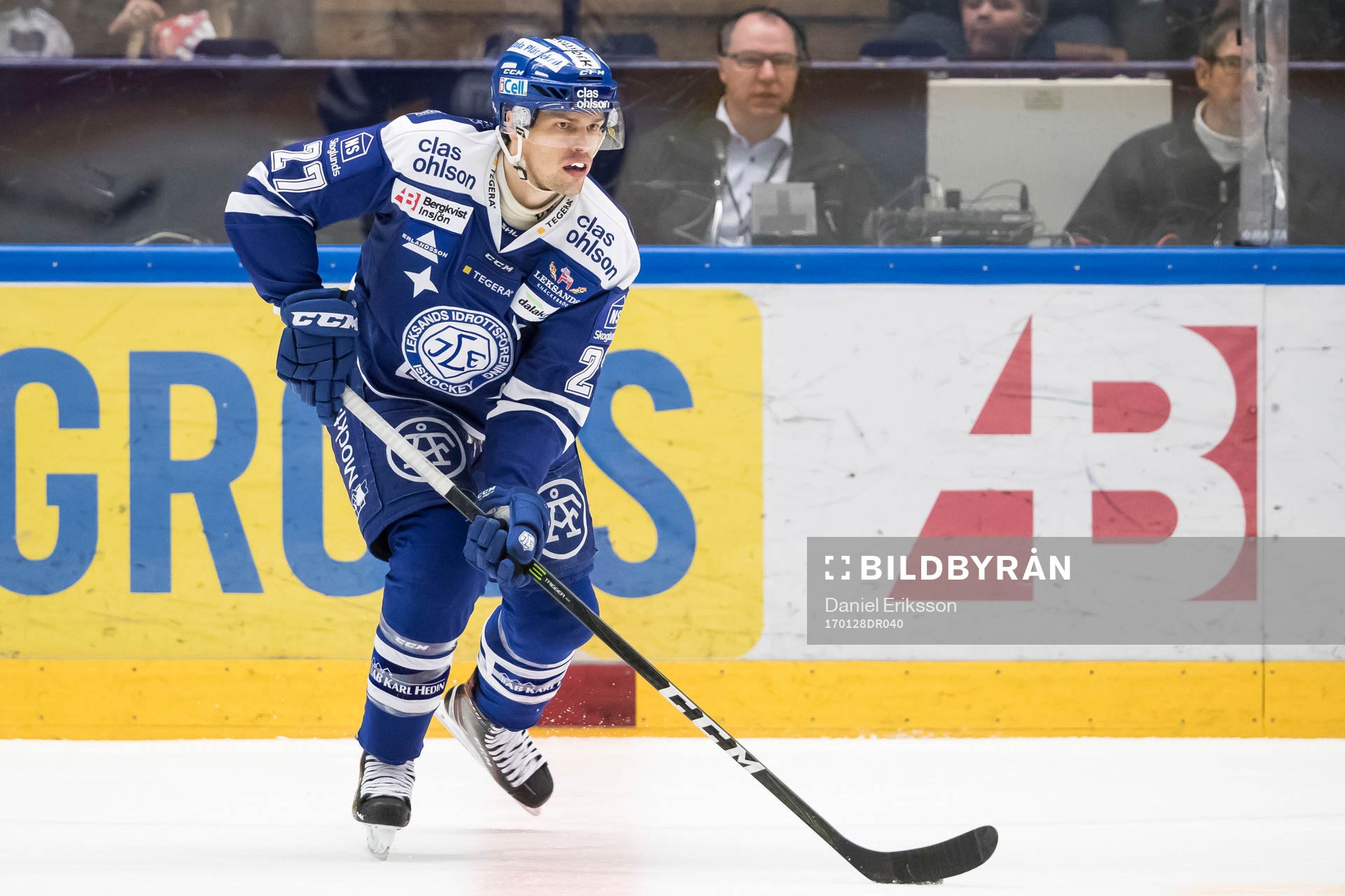 Leksands Eric Castonguay  i ishockeymatchen i SHL mellan