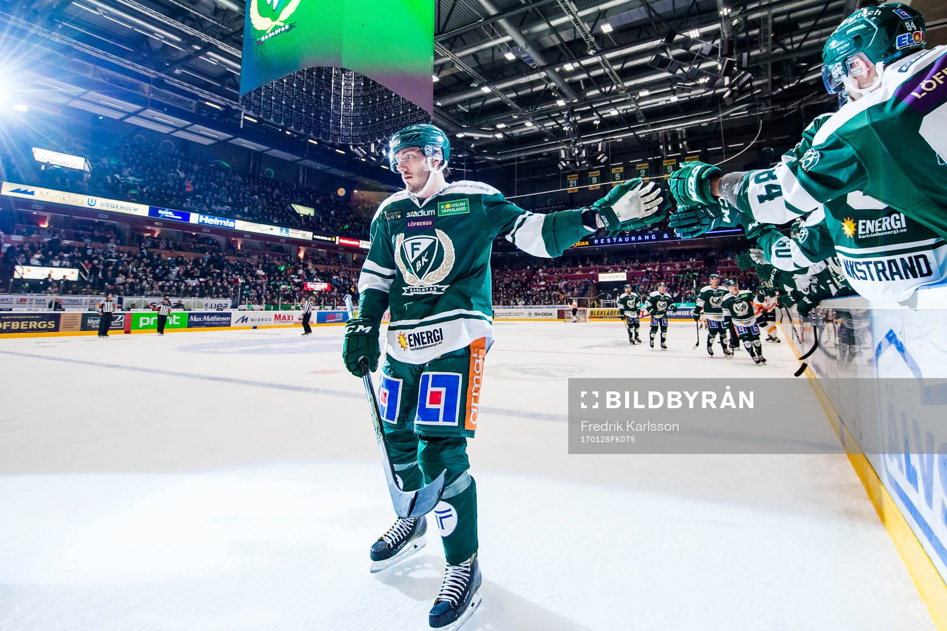 Färjestads John Persson jublar