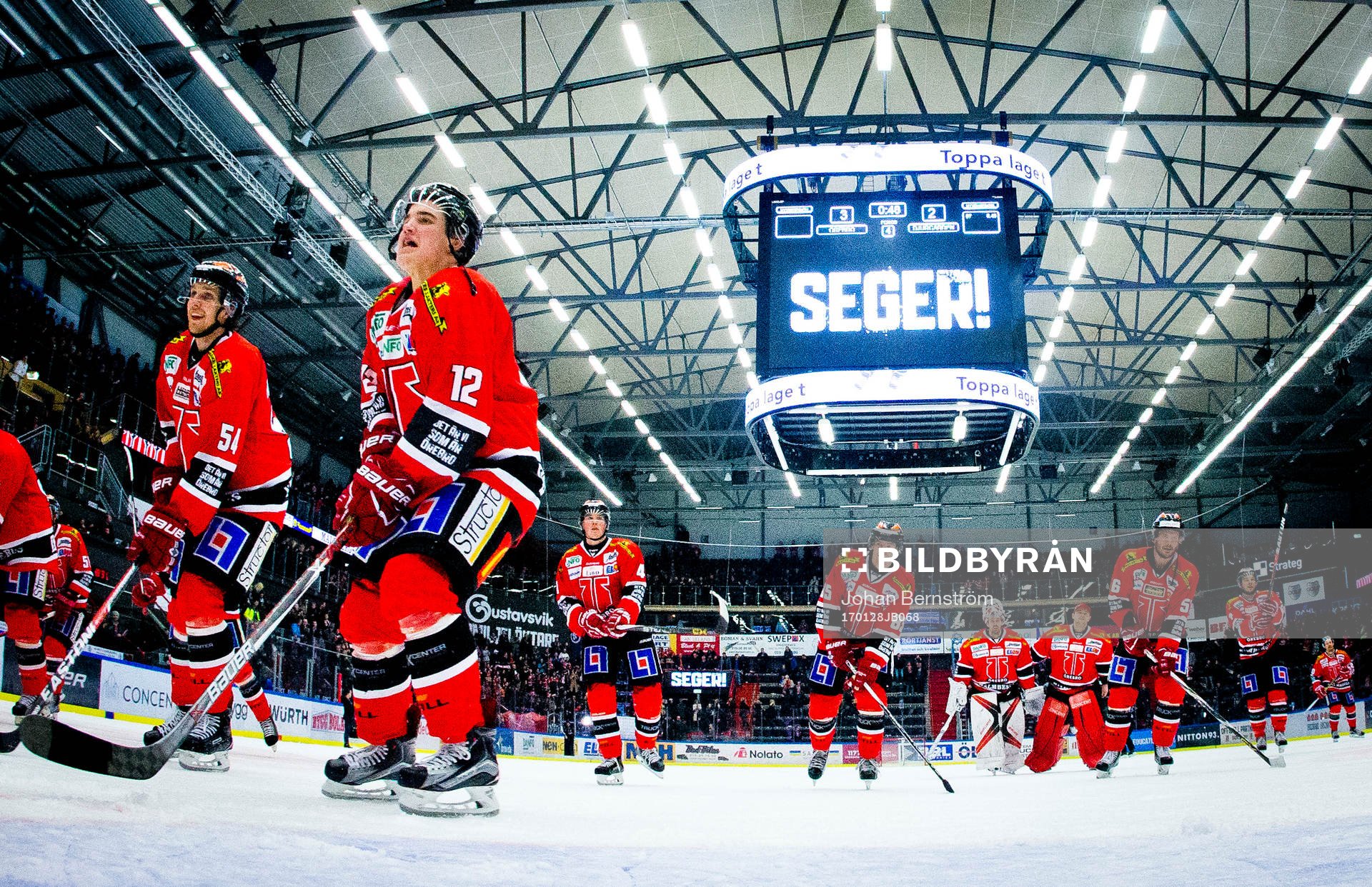 Örebrosspelarna Glenn Gustafsson, Joel Mustonen och Kalle