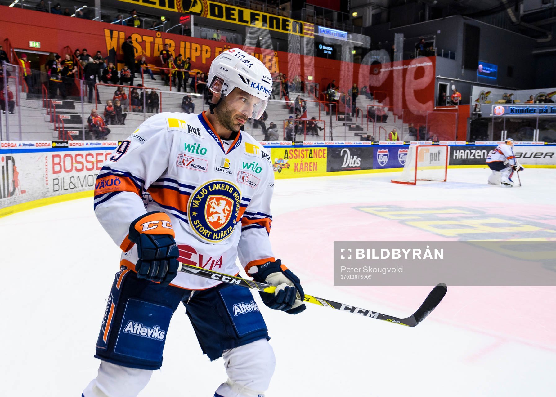 Växjös Josh Hennessy på uppvärmningen