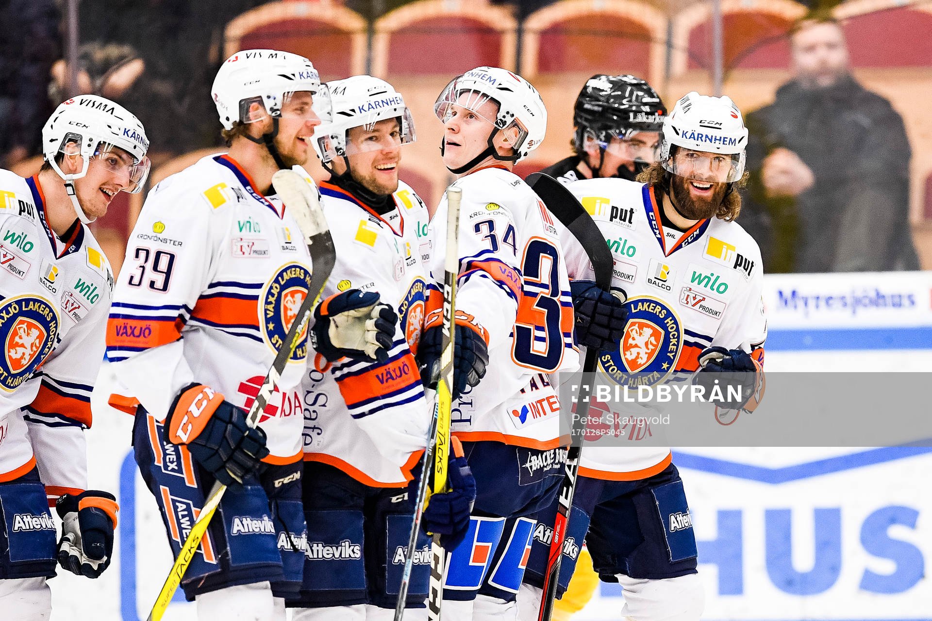 Växjös spelare jublar